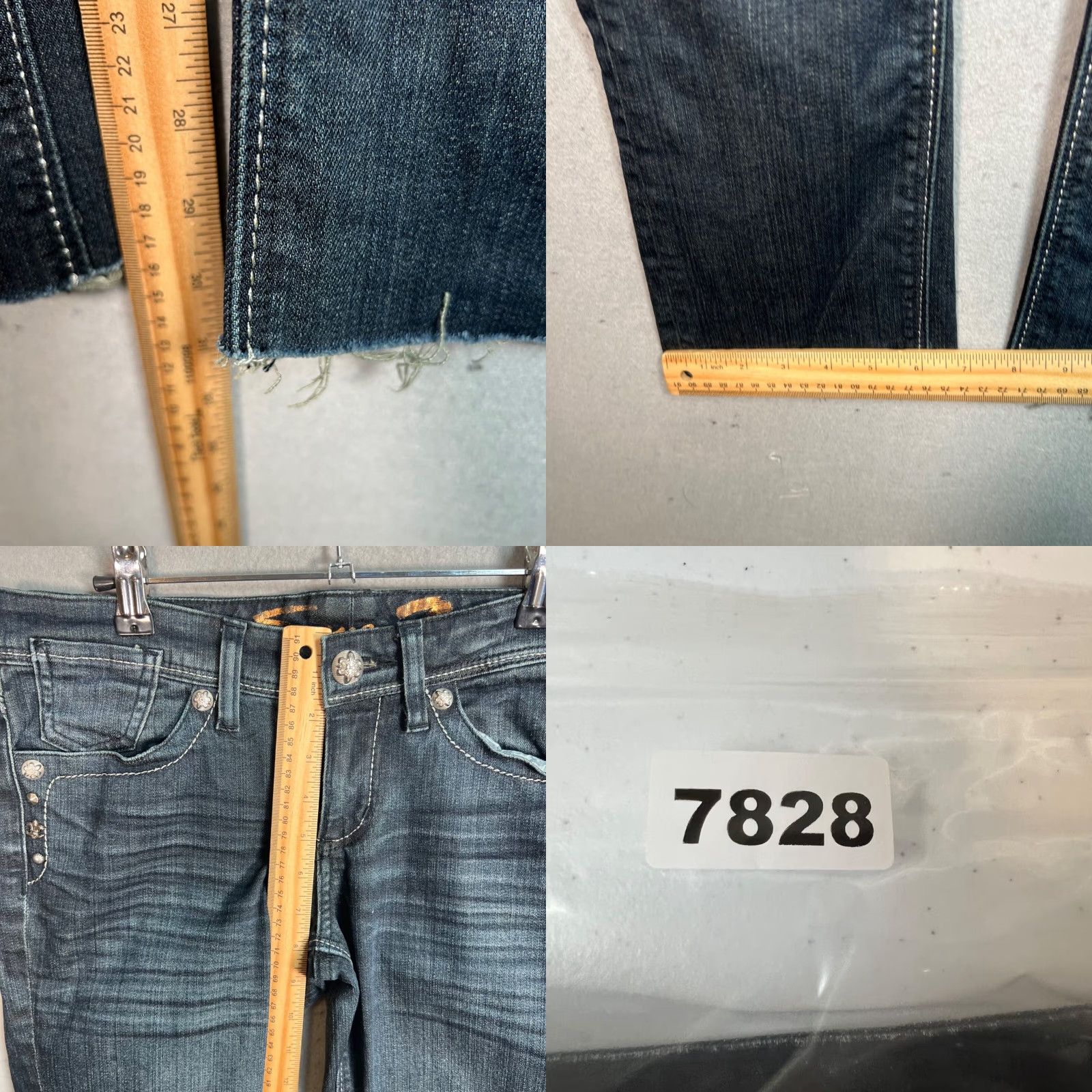Vintage SEVEN7 Womens Jeans - Denim Slim Fit Low Rise Tapered Blue 31in Inseam Size 4 Regular Adults"} Size 27" / US 4 / IT 40 - 8 Thumbnail