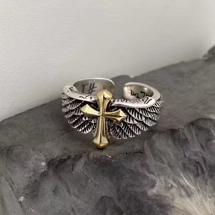 Jewelry × Vintage Cross Adjustable Ring Size ONE SIZE - 1 Thumbnail