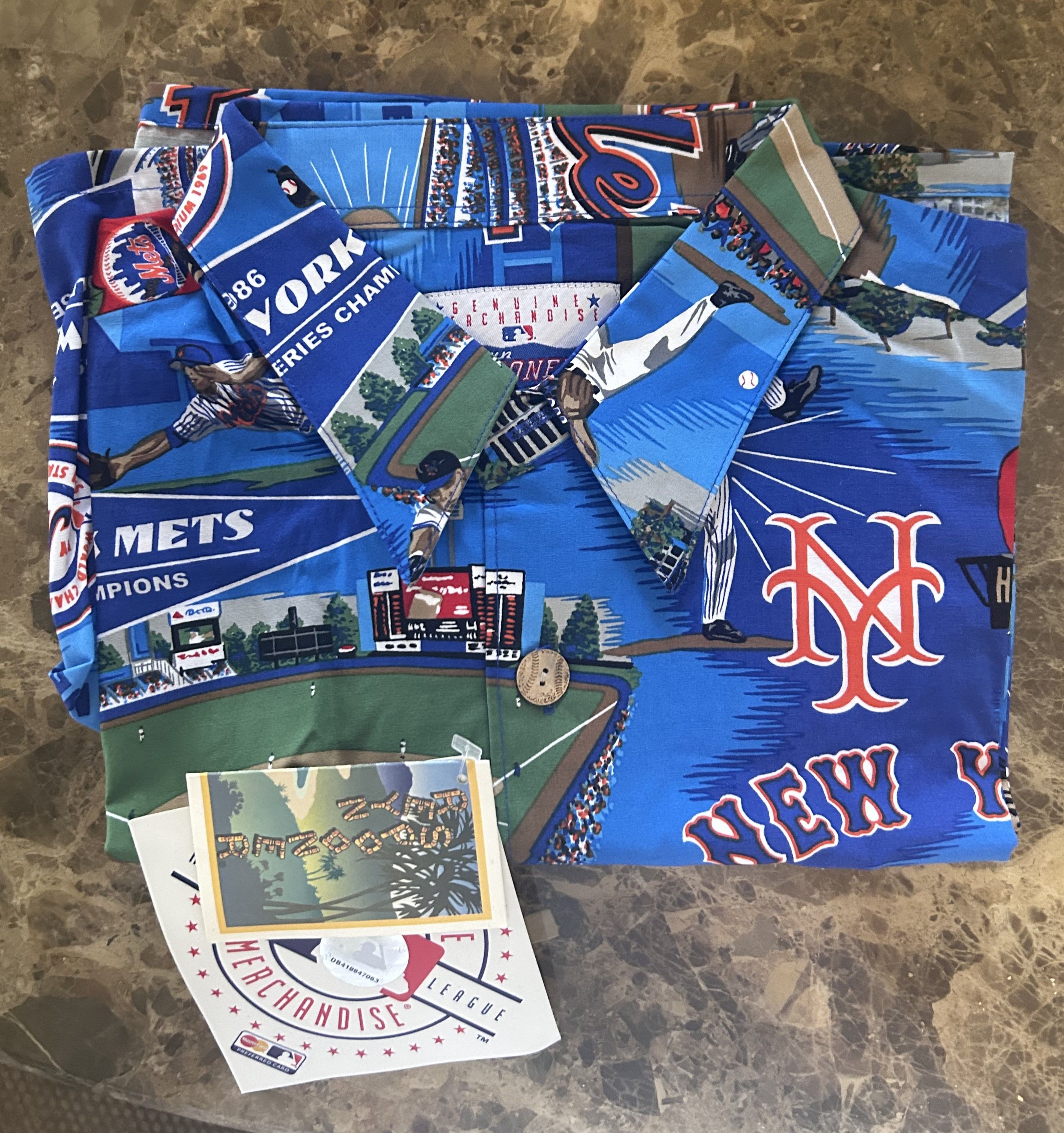 Reyn Spooner Reyn Spooner NY Mets 1969 1986 World Series Shirt M NWT Size US M / EU 48-50 / 2 - 3 Thumbnail