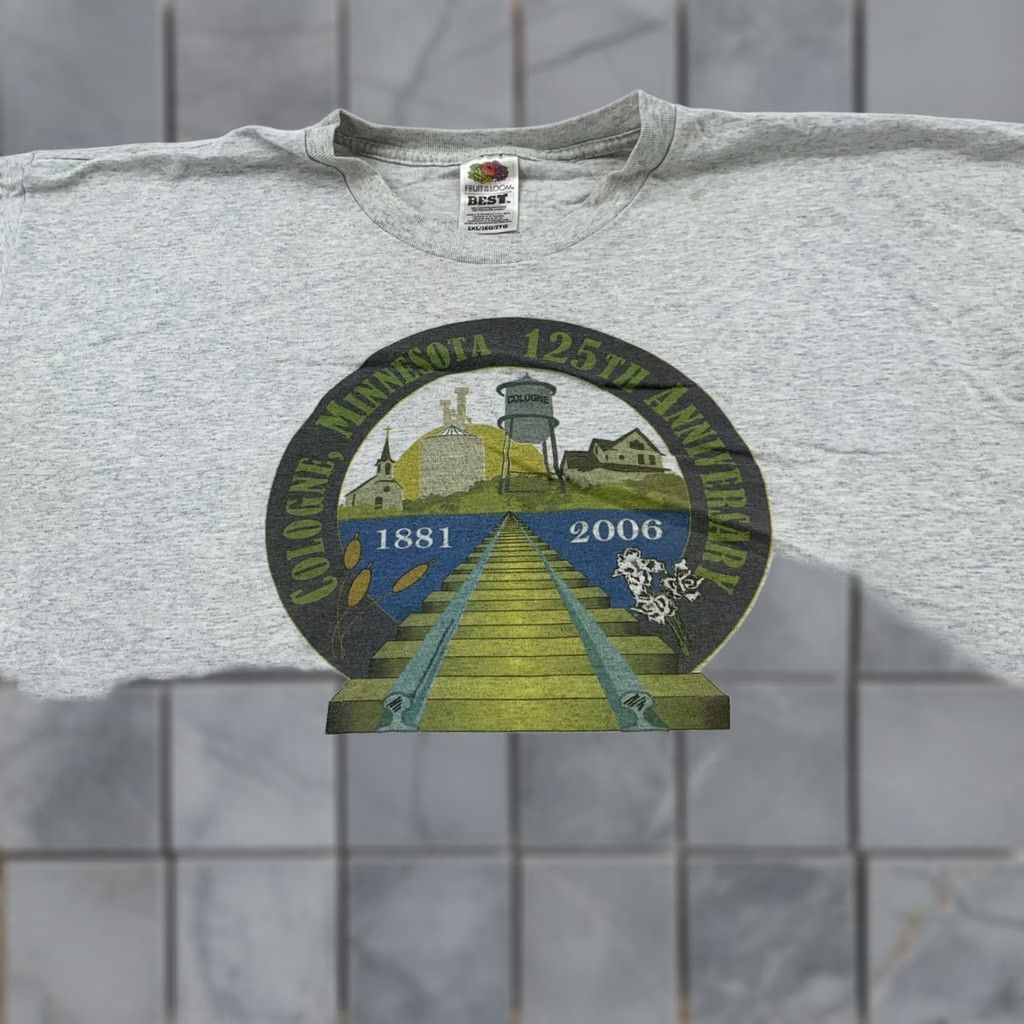 Fruit Of The Loom vtg Cologne Minnesota 125th Anniversary Shirt Mens XL/2XL Souvenir Tee Size US XL / EU 56 / 4 - 1 Thumbnail