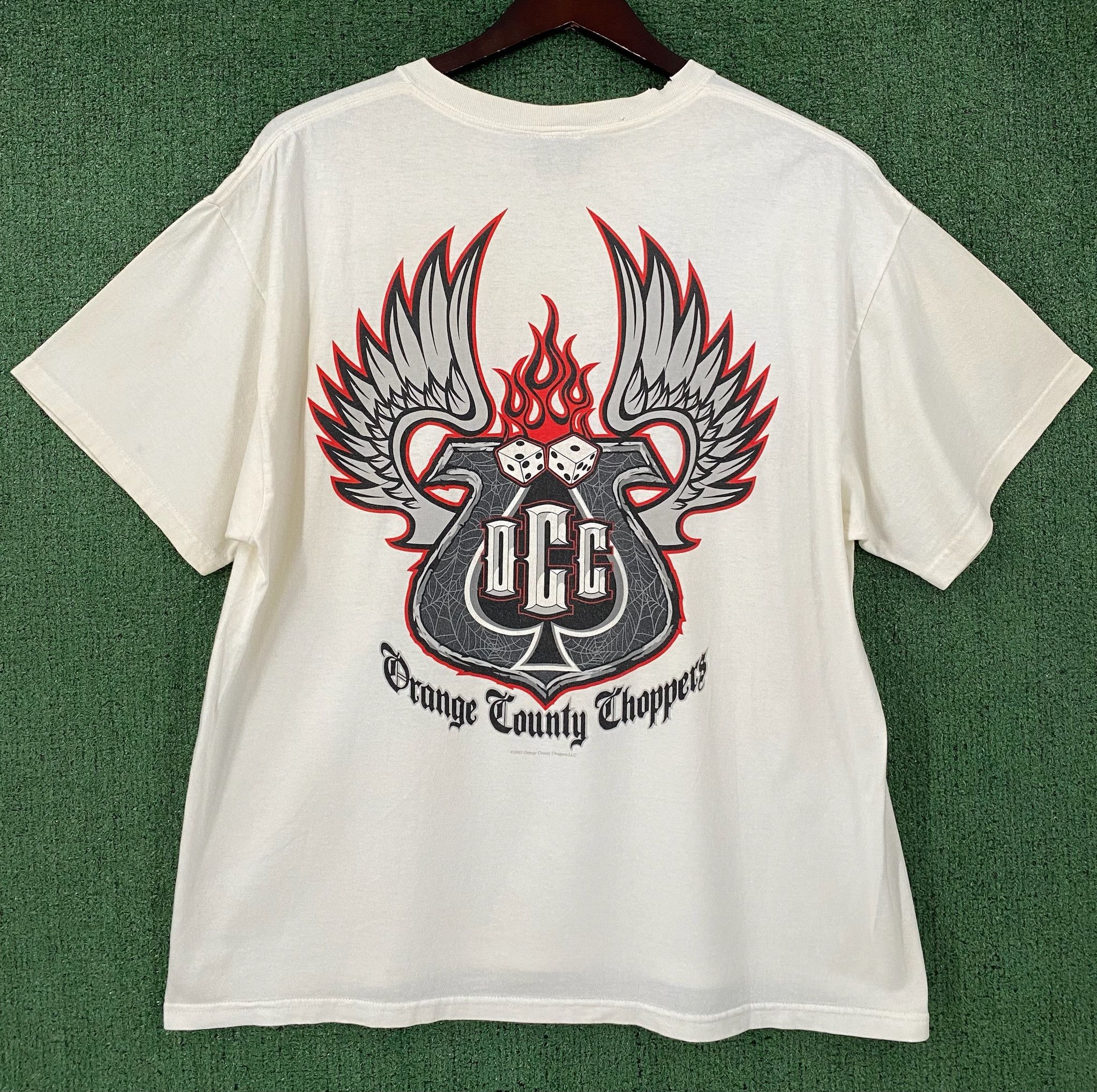 Vintage Y2K Orange County Choppers Dice Spades Distressed T-Shirt XL Size US XL / EU 56 / 4 - 1 Thumbnail