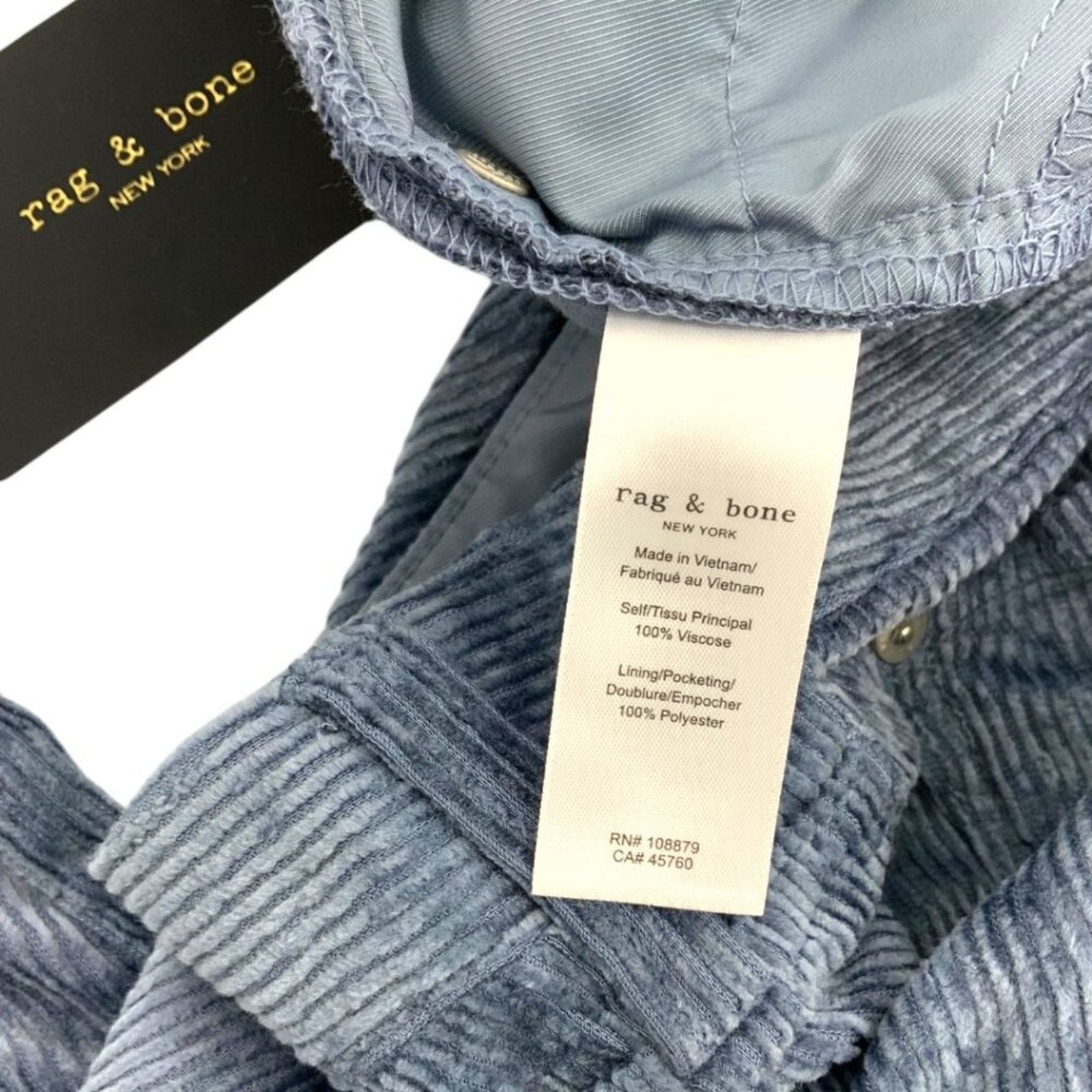 Rag & Bone Rag & Bone Rosa Crop Corduroy Pants Blue Sz 30 NWT $395 MSRP Size 30" / US 8 / IT 44 - 5 Thumbnail