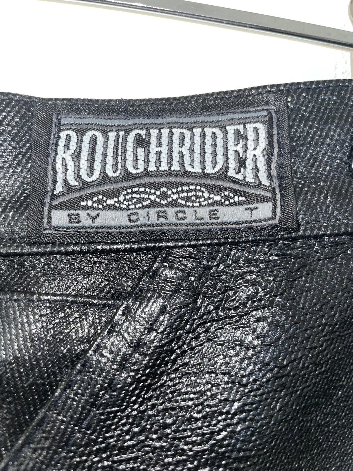 Vintage VINTAGE ROUGH RIDER CIRCLE T FAUX LEATHER WESTERN PANTS Size 28" / US 6 / IT 42 - 5 Thumbnail