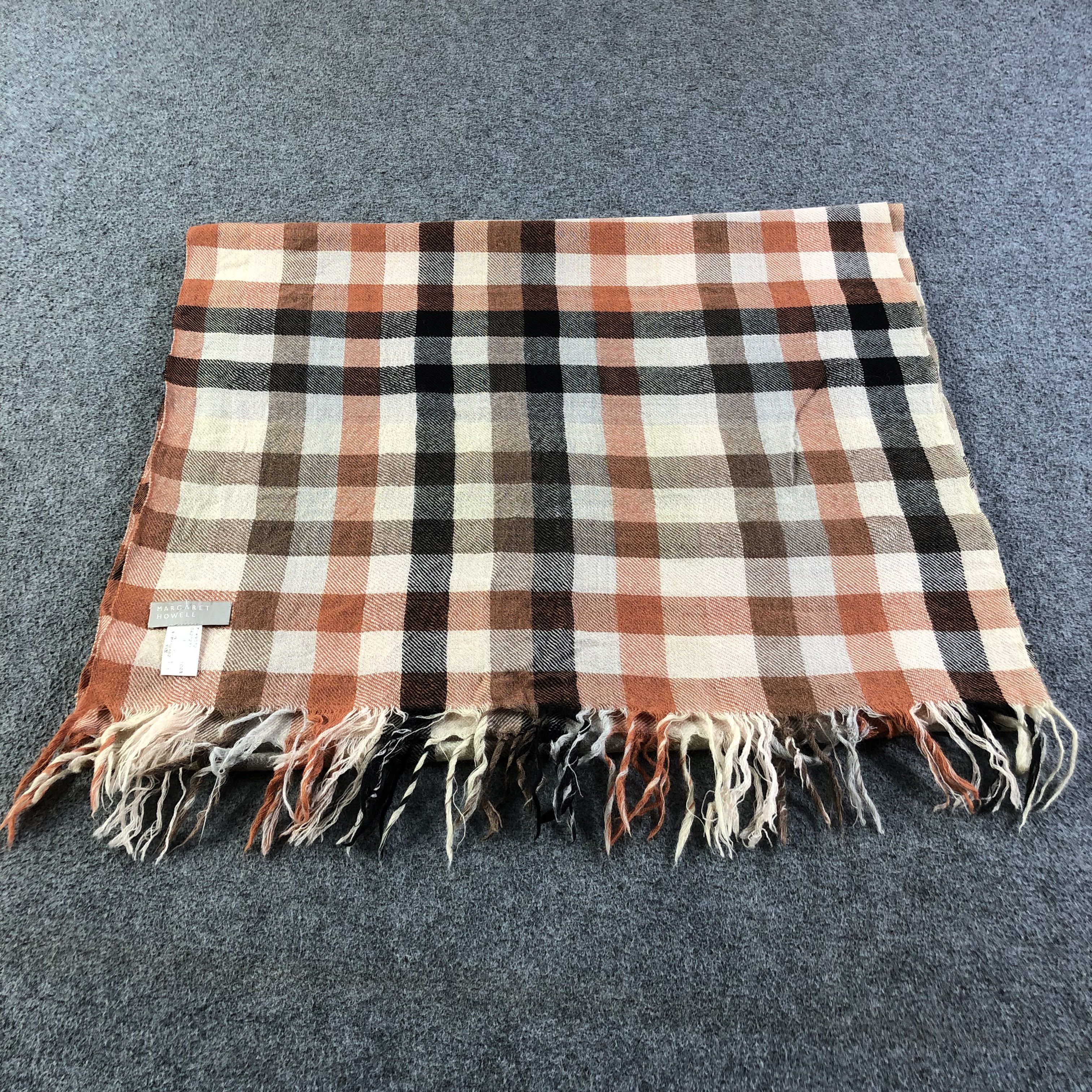 Margaret Howell Margaret Howell Gingham Wool Scarf Muffler Shawl V1250 Size ONE SIZE - 2 Thumbnail
