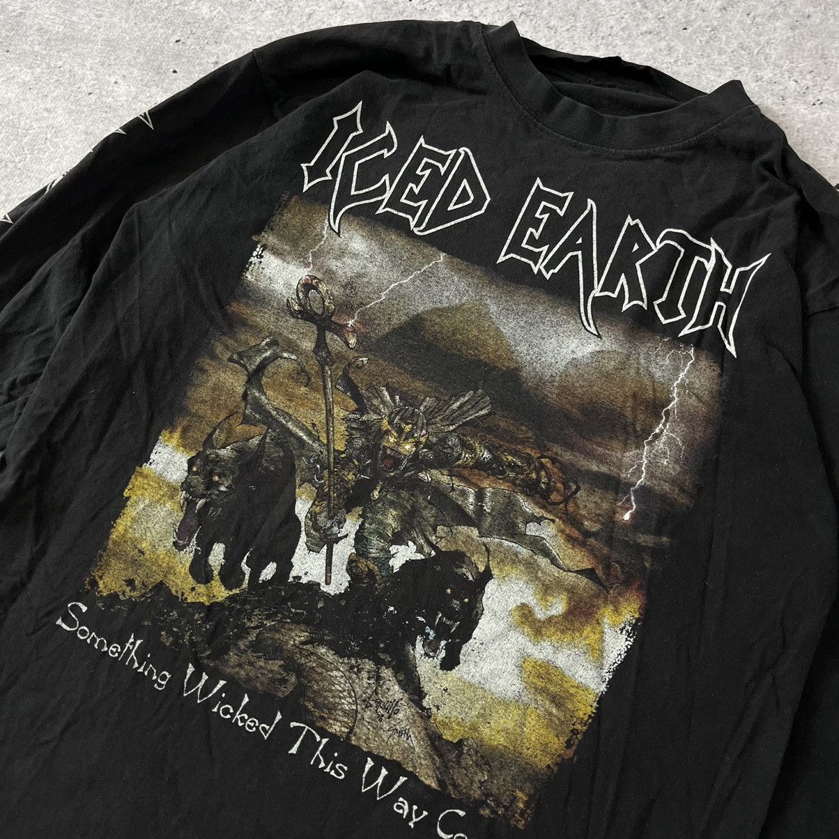 Band Tees × Vintage Iced Earth longsleeve promo metal 90s vintage Size US XL / EU 56 / 4 - 4 Thumbnail