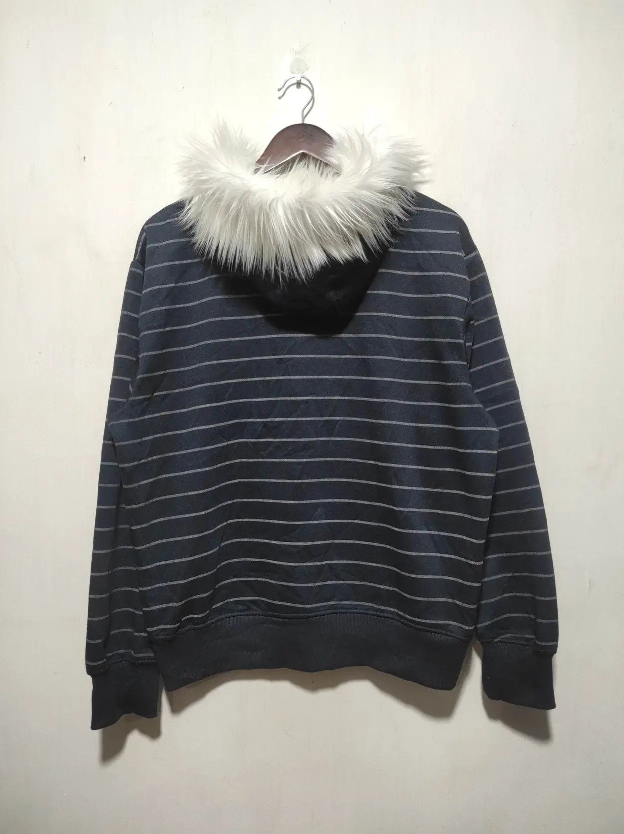 Japanese Brand Londoner Anporio Jeans stripe zip fur hoodie ifsix LGB style Size US L / EU 52-54 / 3 - 11 Thumbnail