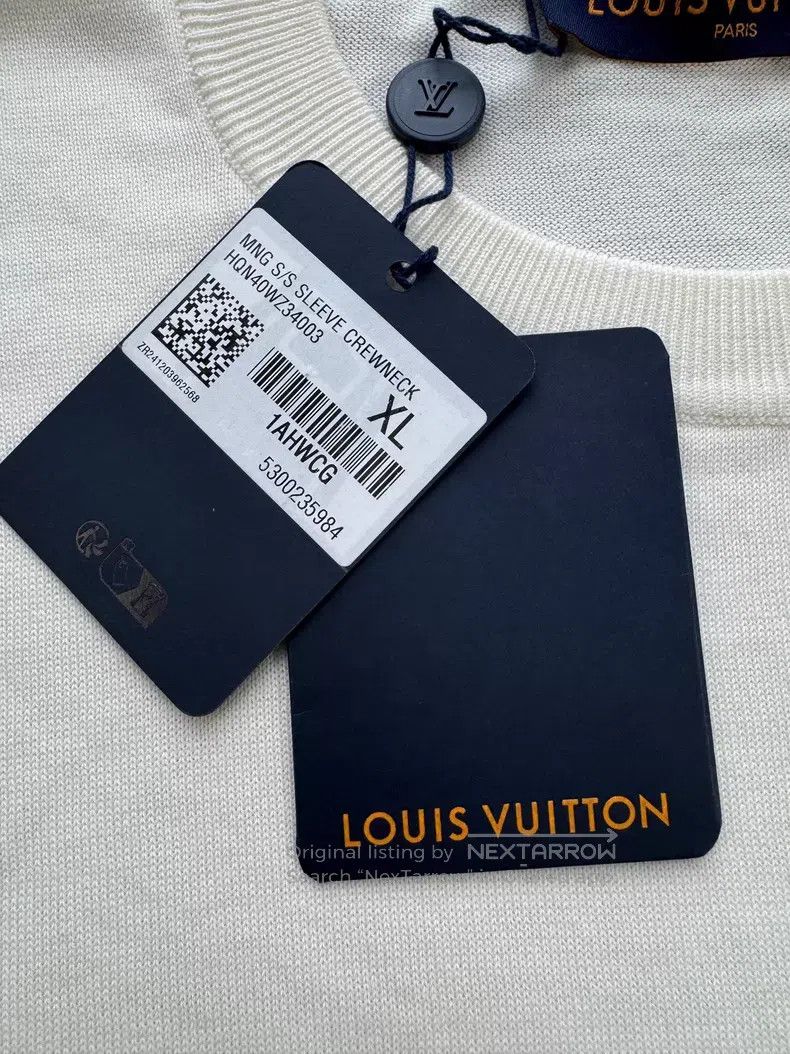 Louis Vuitton Louis Vuitton White arm embossed full print knitted short Size US XL / EU 56 / 4 - 5 Thumbnail