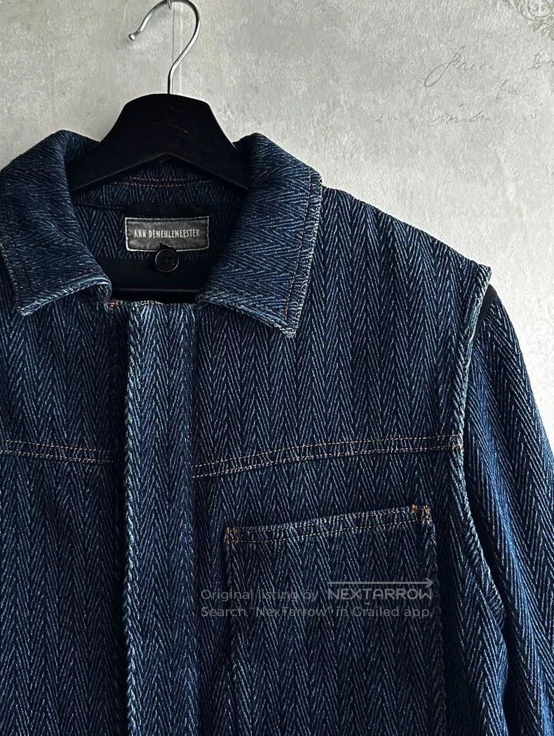 Ann Demeulemeester 16FW Indigo Denim Jacket.