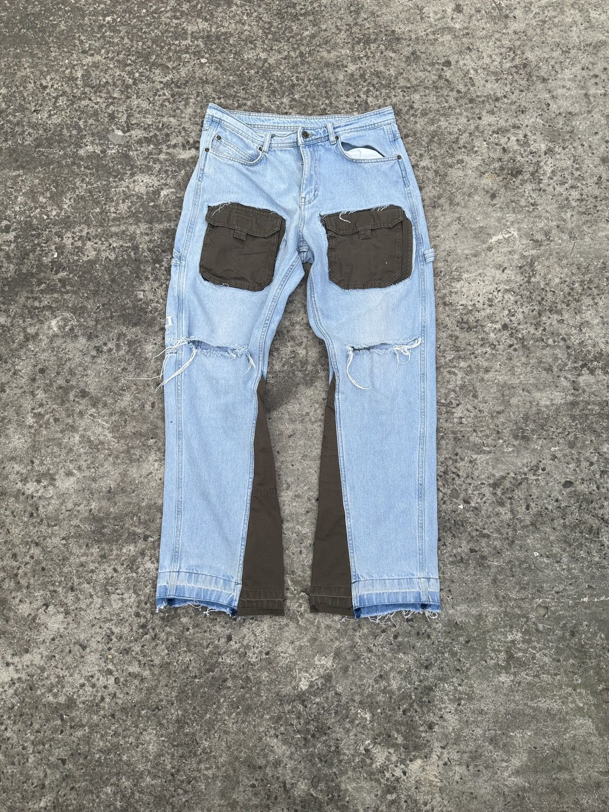 Karl Kani Y2K Vintage Karl Kani Custom Cargo Jeans Streetwear Rare USA Size US 32 / EU 48 - 2 Thumbnail