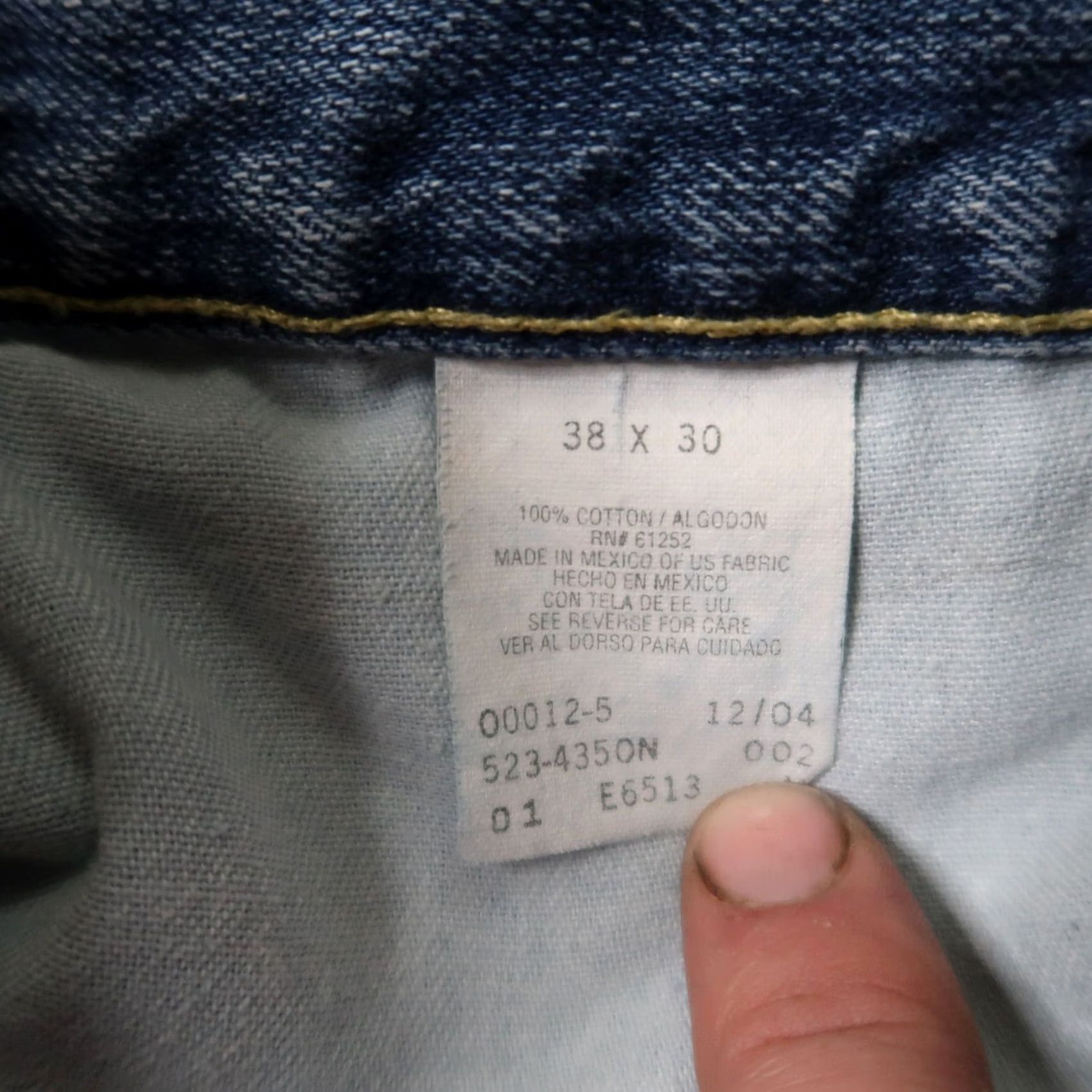 Vintage Arizona Jeans Jeans men 38x30 Blue Denim Distressed Relaxed Straight 5-Pocket Zip Button Vintage: No 90s Grunge Rockabilly Men Brown? Size US 38 / EU 54 - 7 Thumbnail