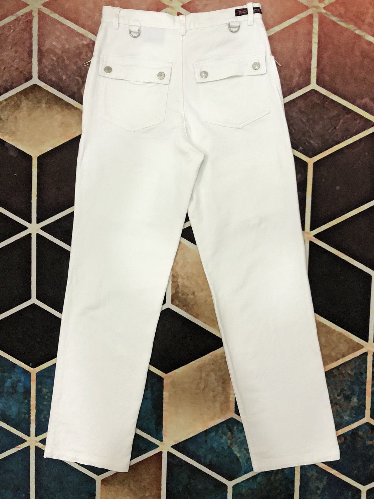 Japanese Brand Slash Number Multipocket Tactical Cargo White Pants Size US 28 / EU 44 - 2 Thumbnail