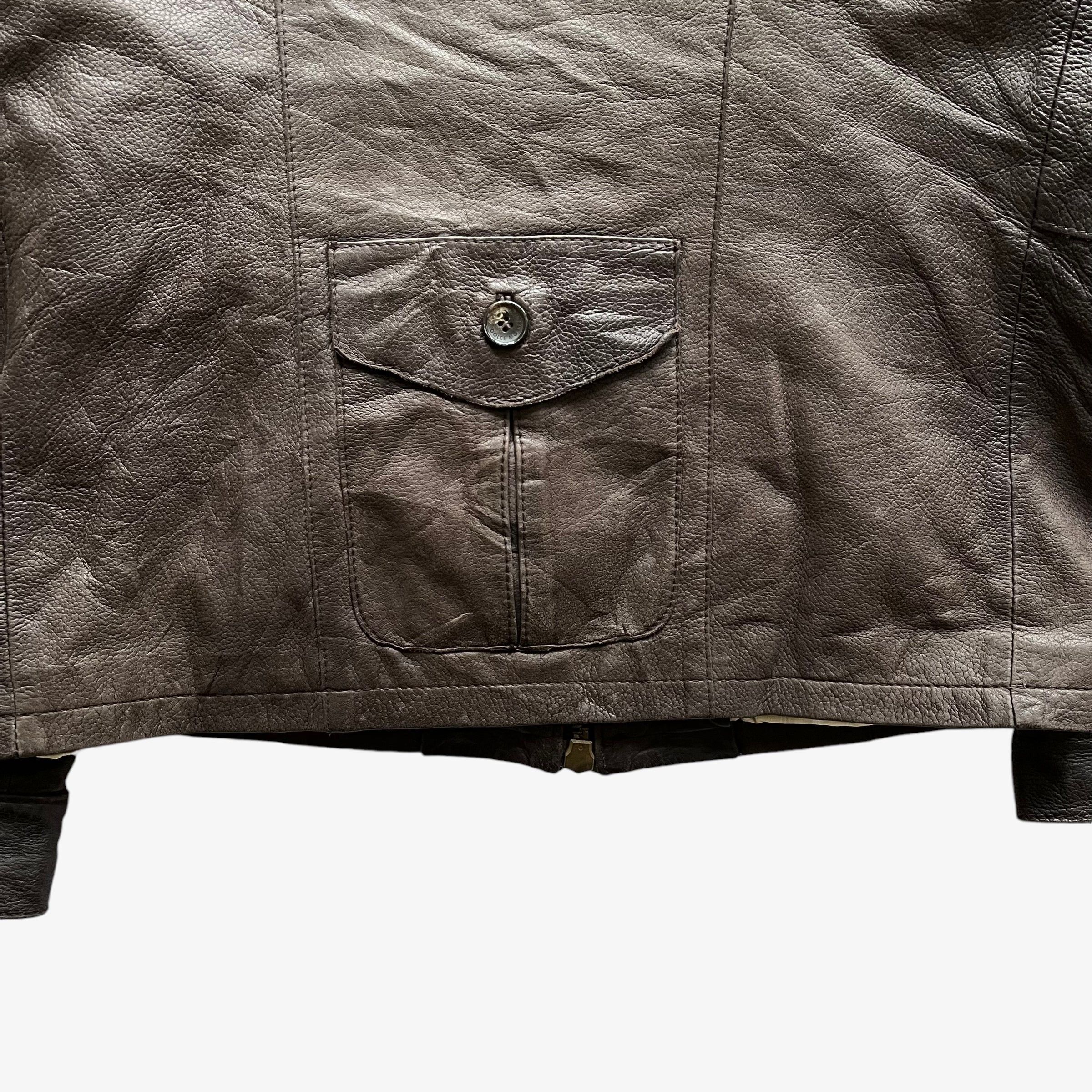 Dolce & Gabbana Vintage 90s Men's Dolce & Gabbana Brown Leather Pilot Jacket Size US M / EU 48-50 / 2 - 6 Thumbnail