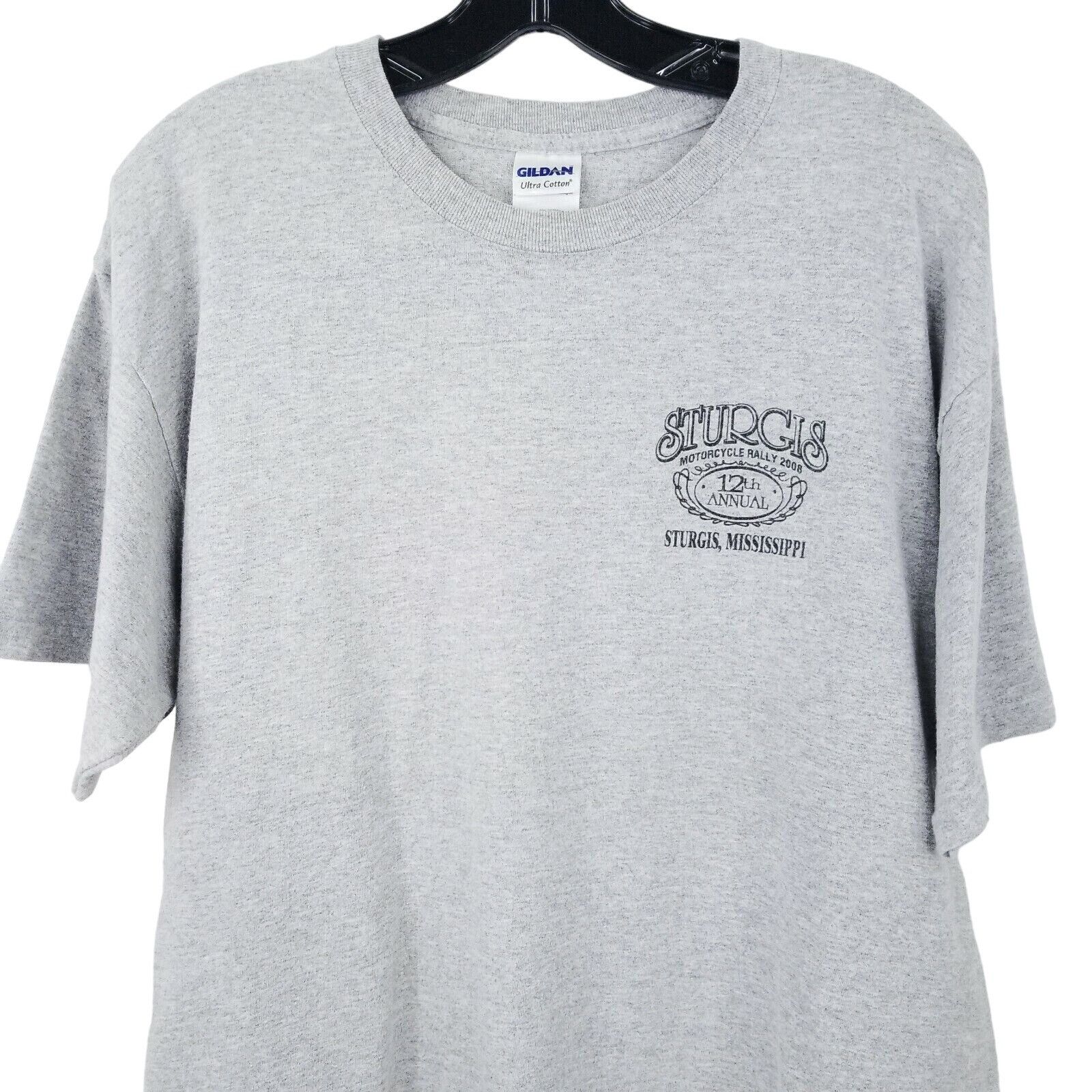 Gildan Sturgis MS Motorcycle Rally T Shirt Mens L 2008 Bikers Size US L / EU 52-54 / 3 - 5 Thumbnail
