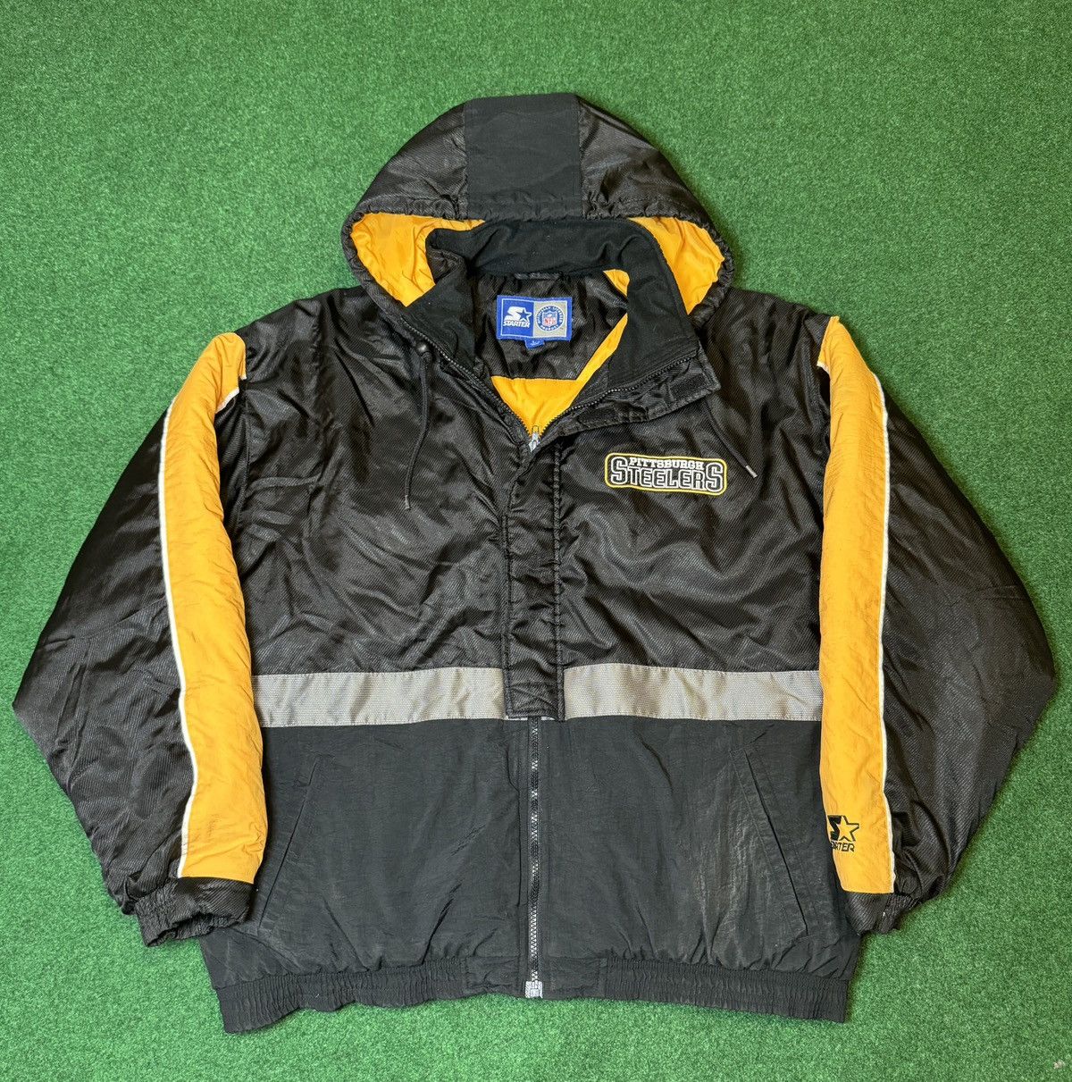 Steelers starter jacket 90s hot sale