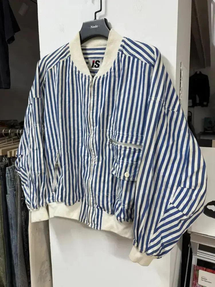 Issey Miyake Sz 9 Issey Miyake Sports 90s Logo Stripes Bomber-2505 Size US L / EU 52-54 / 3 - 4 Thumbnail