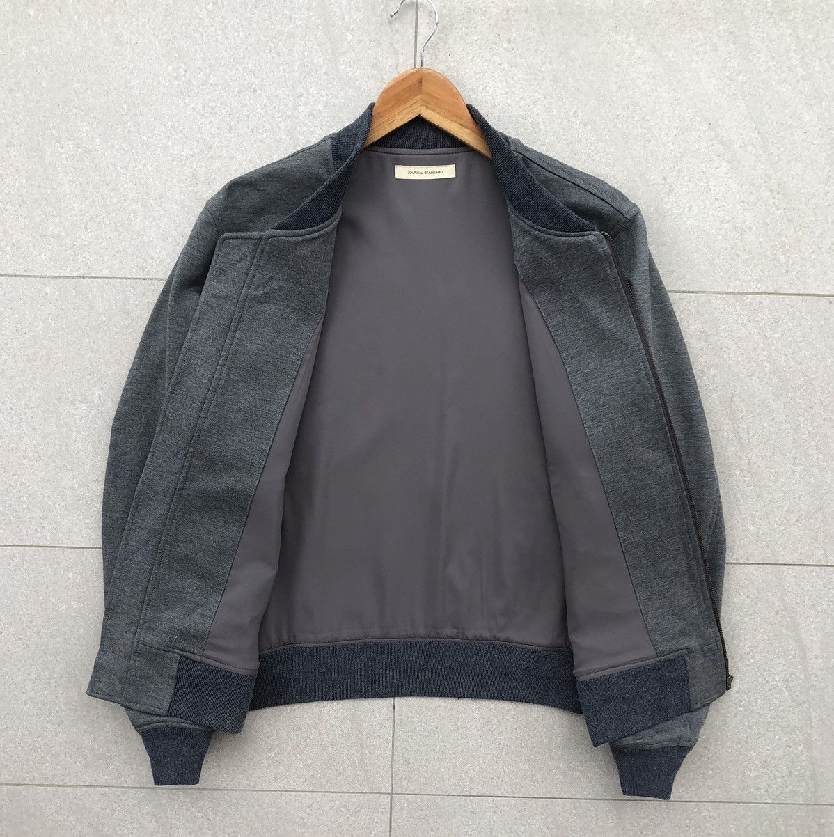 Journal Standard Journal Standard Blouson Stretchable Grey Bomber Jacket Size US L / EU 52-54 / 3 - 4 Thumbnail