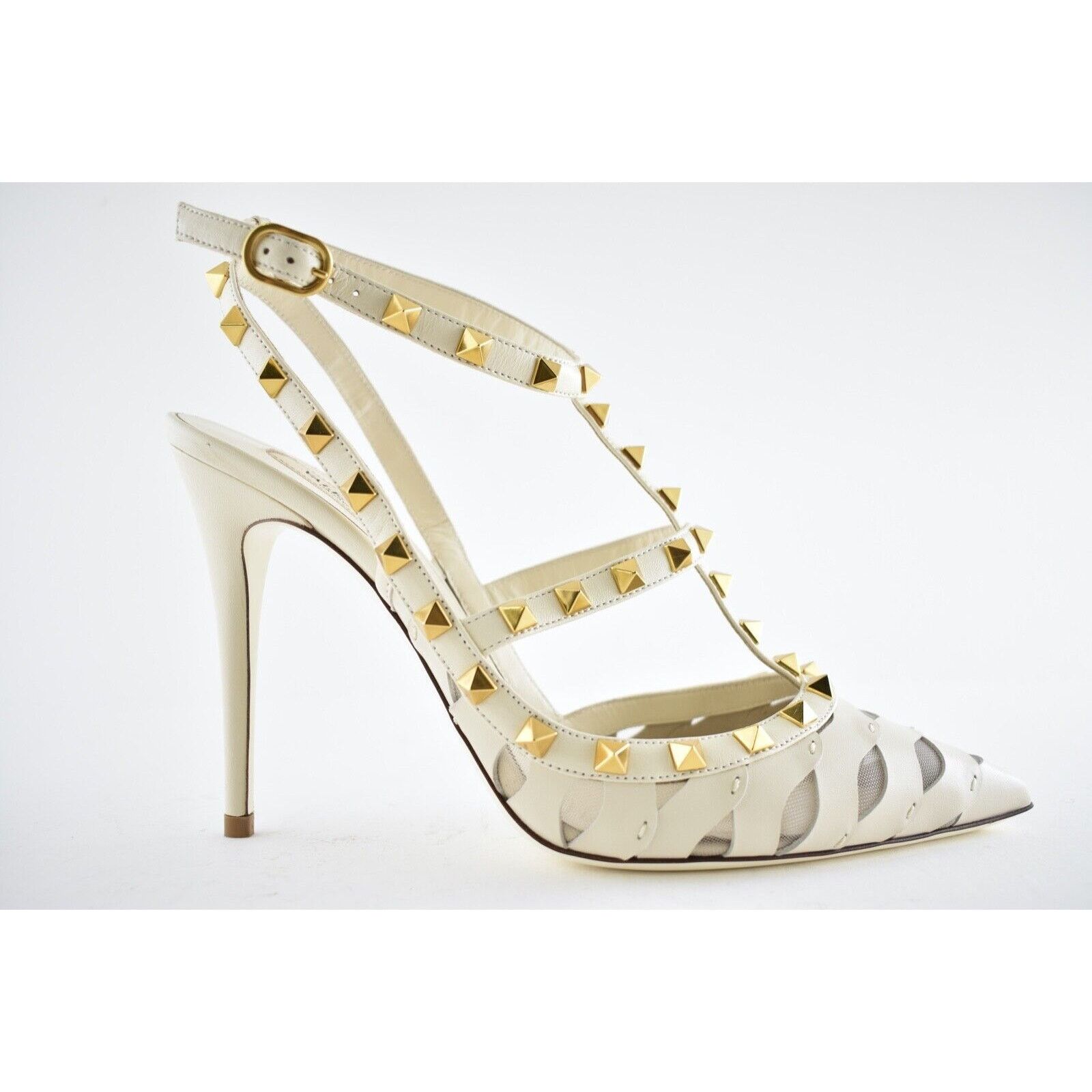 Valentino Rockstud Wave Embroidery Ankle Strap Classic Heel Pump 41 Size US 11 / IT 41 - 2 Thumbnail
