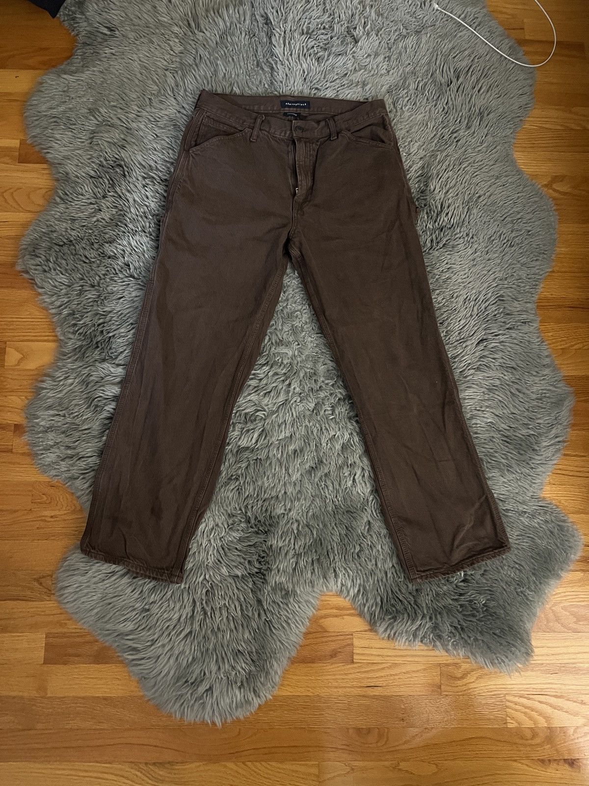 Aeropostale Mens Brown Aeropostale Carpenter Pants Size US 30 / EU 46 - 1 Thumbnail