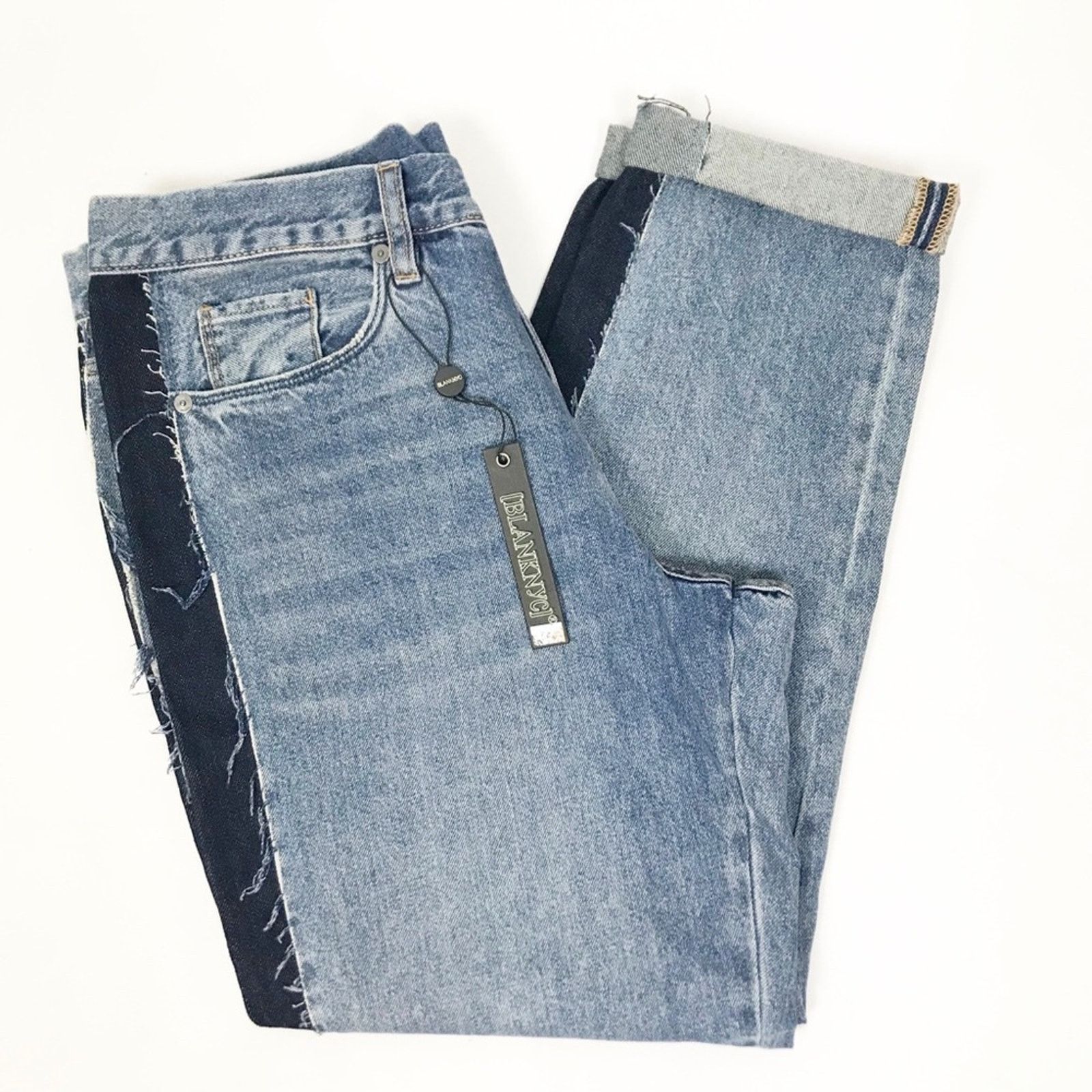BLANKNYC Blank NYC Two Toned Crop Girlfriend Jeans Size 29" - 5 Thumbnail