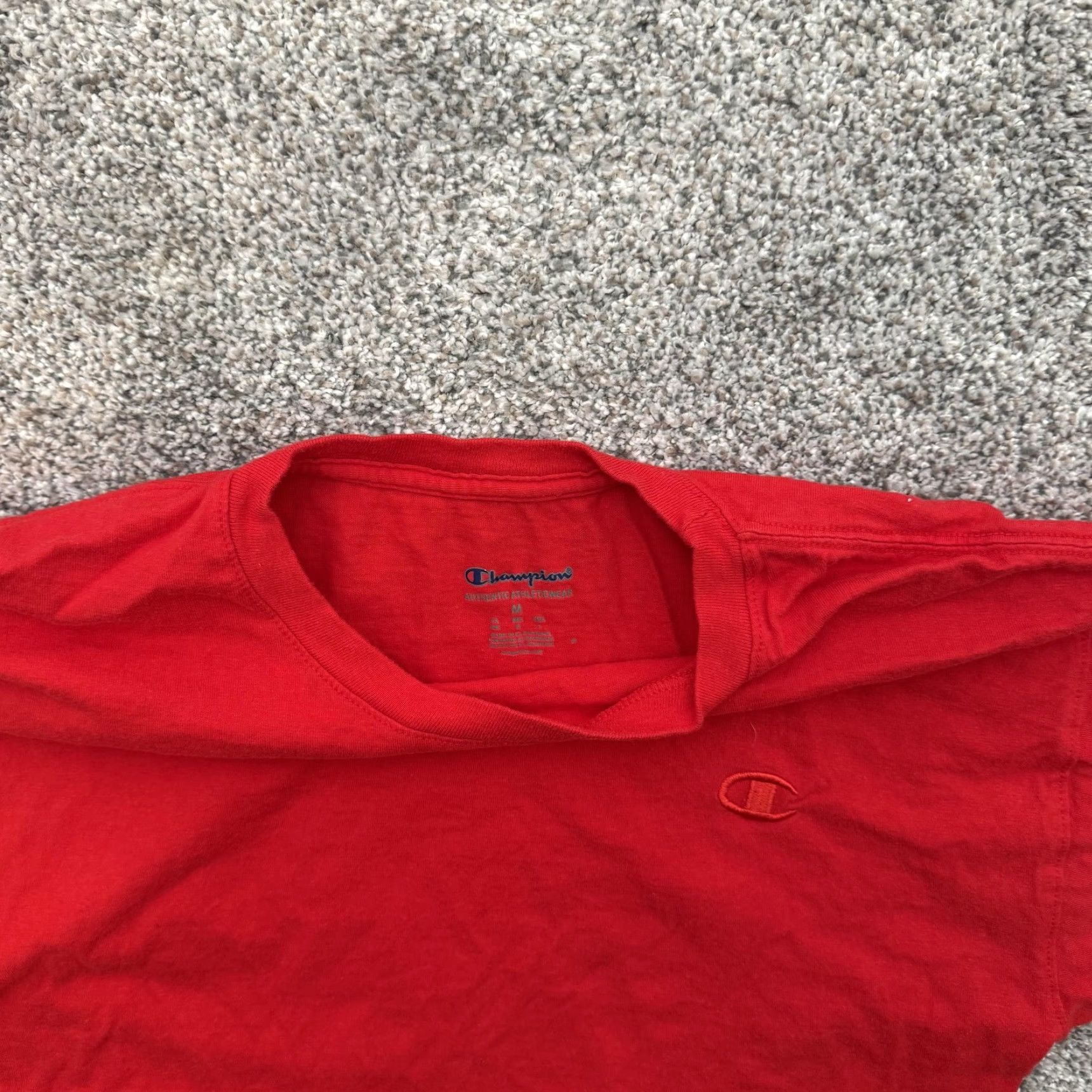 Champion Champion Shirt Mens Medium Red Embroidered C Logo Short Sleeve Tee Cotton Casual Size US M / EU 48-50 / 2 - 6 Thumbnail