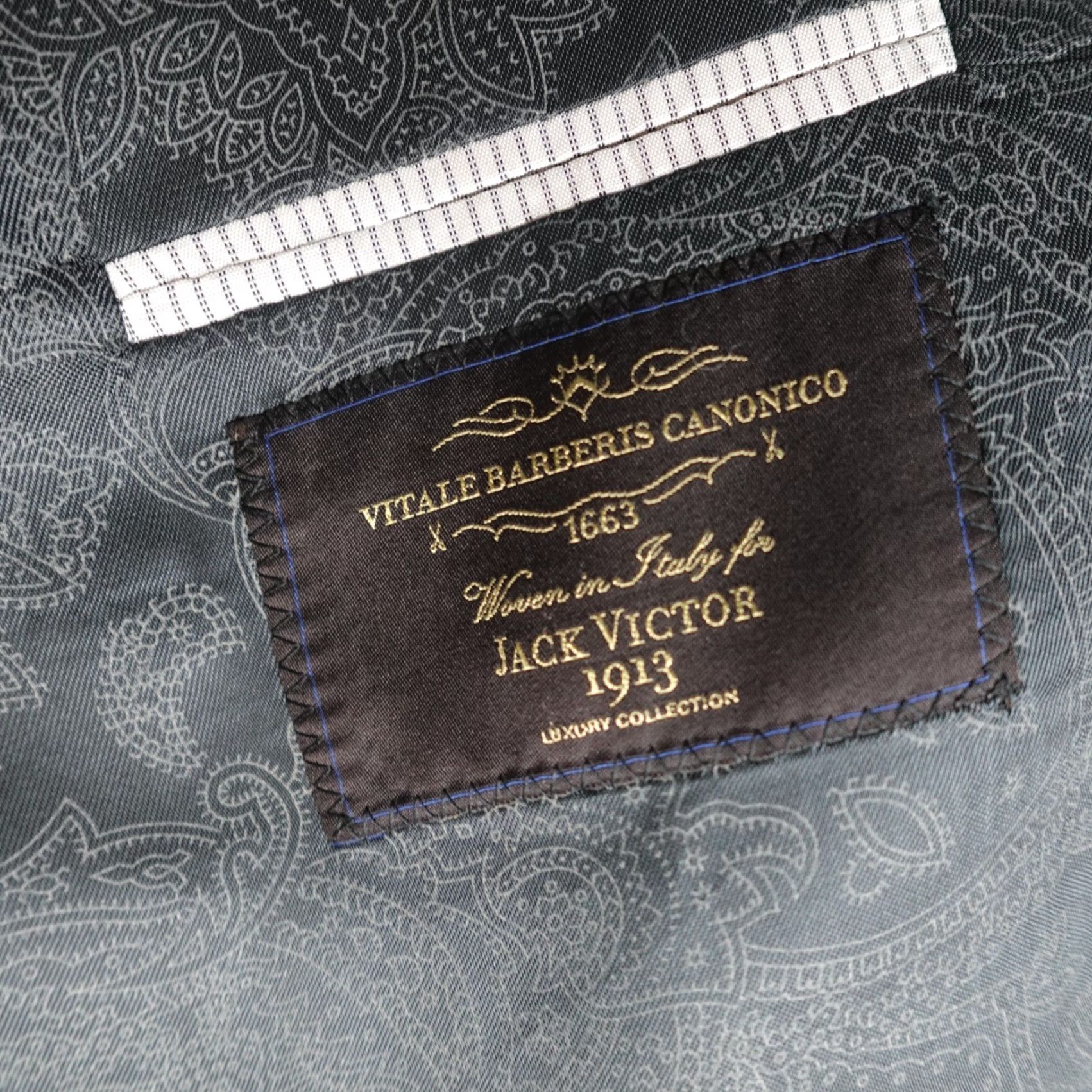 Jack Victor VINTAGE Jack Victor Jacket 44R Gray Solid Vitale Barberis Half Lined Size US S / EU 44-46 / 1 - 3 Thumbnail