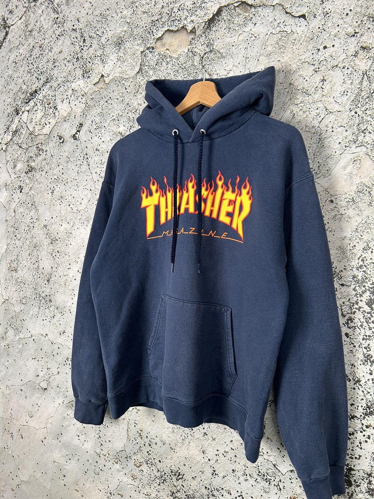 Thrasher Thrasher Magazine Flame Logo Hoodie Navy Blue Streetwear Size US S / EU 44-46 / 1 - 2 Thumbnail