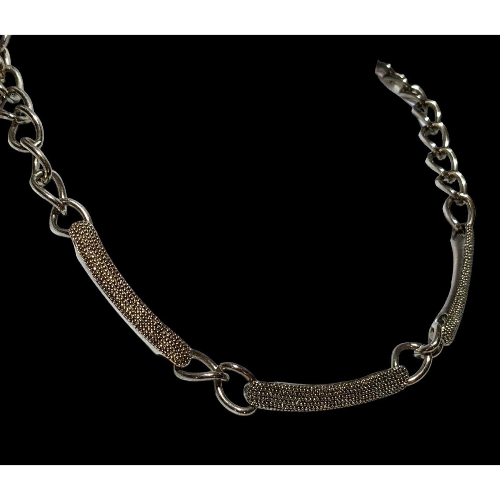 Monet Vintage Monet Textured Bar Link Accent Necklace Size ONE SIZE - 3 Thumbnail