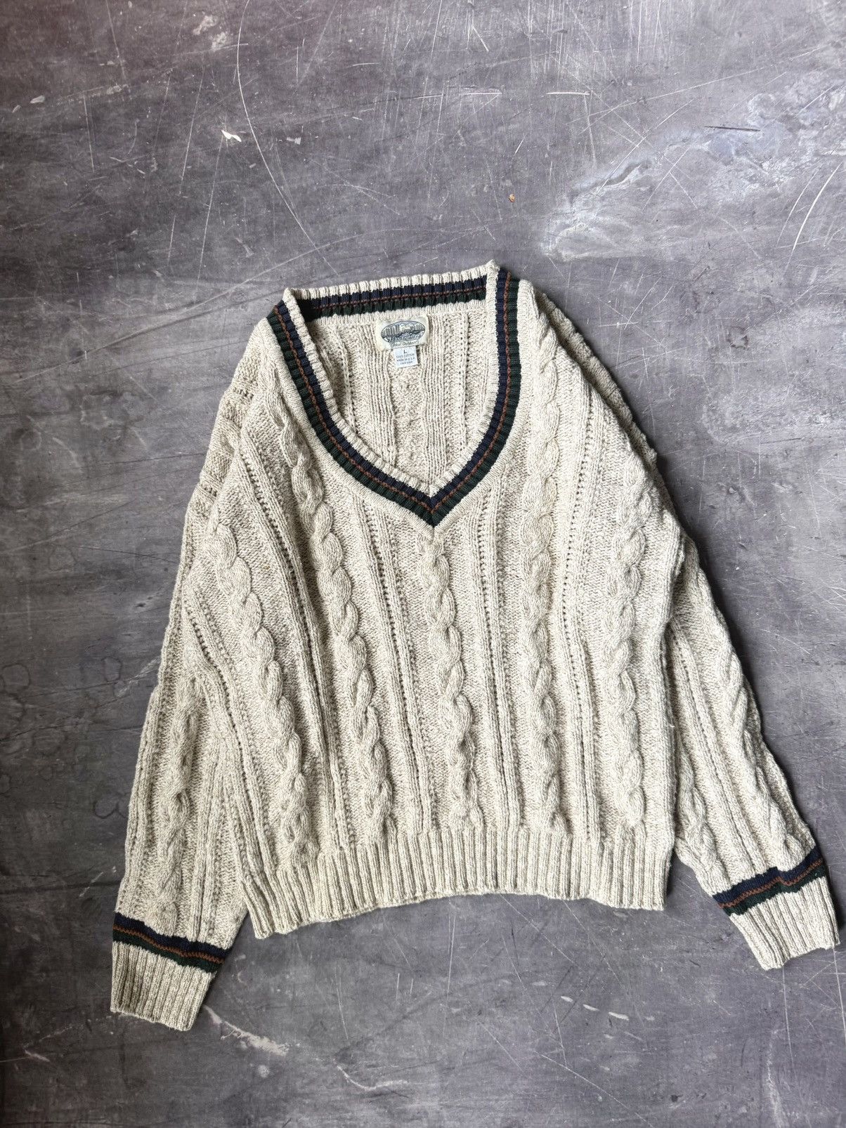 Britches Vintage Britches V-neck Sweater (L) Size US L / EU 52-54 / 3 - 3 Thumbnail