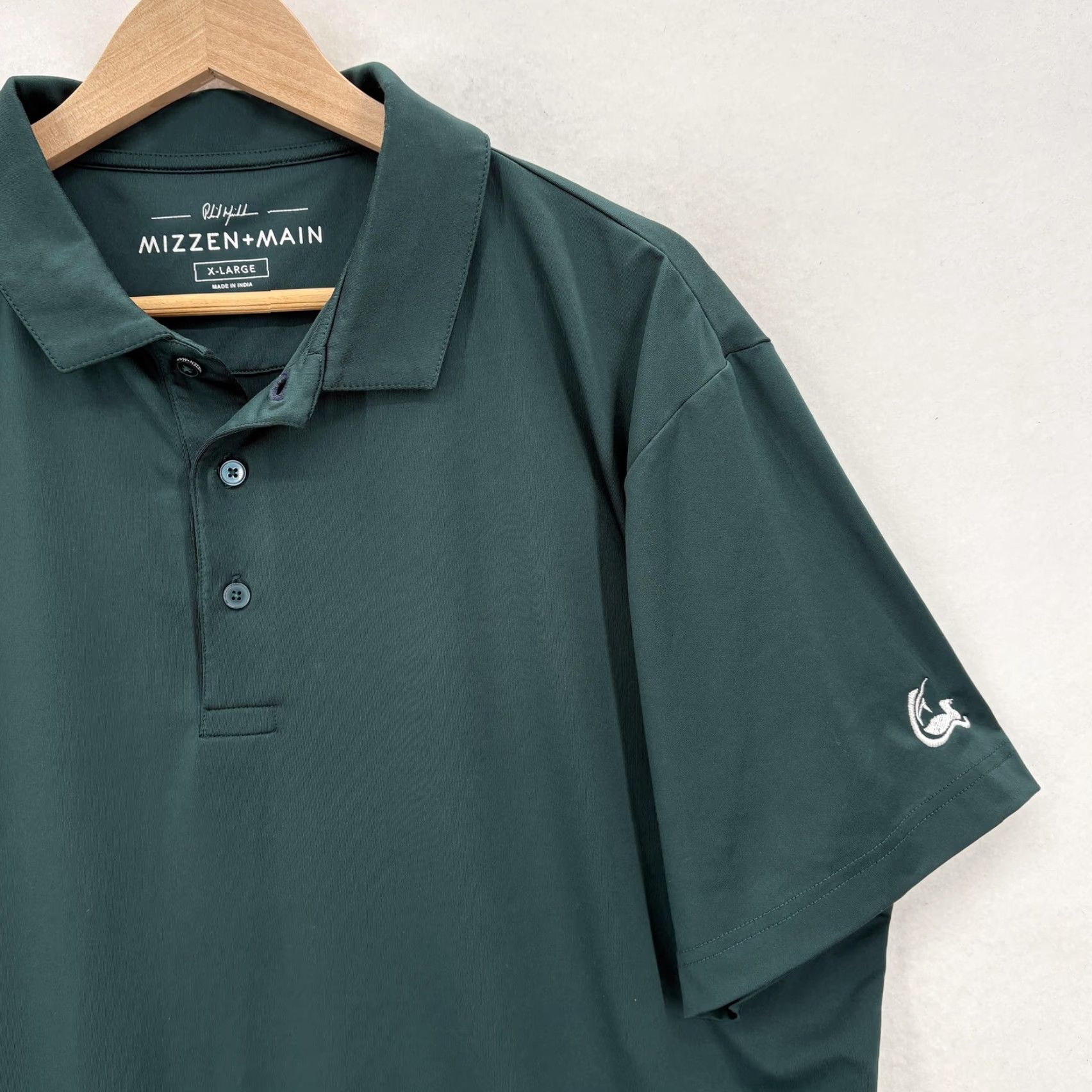 Mizzen+Main Mizzen+Main Polo Shirt Mens XL Green Short Sleeve Golf Performance Stretch Top Size US XL / EU 56 / 4 - 2 Thumbnail