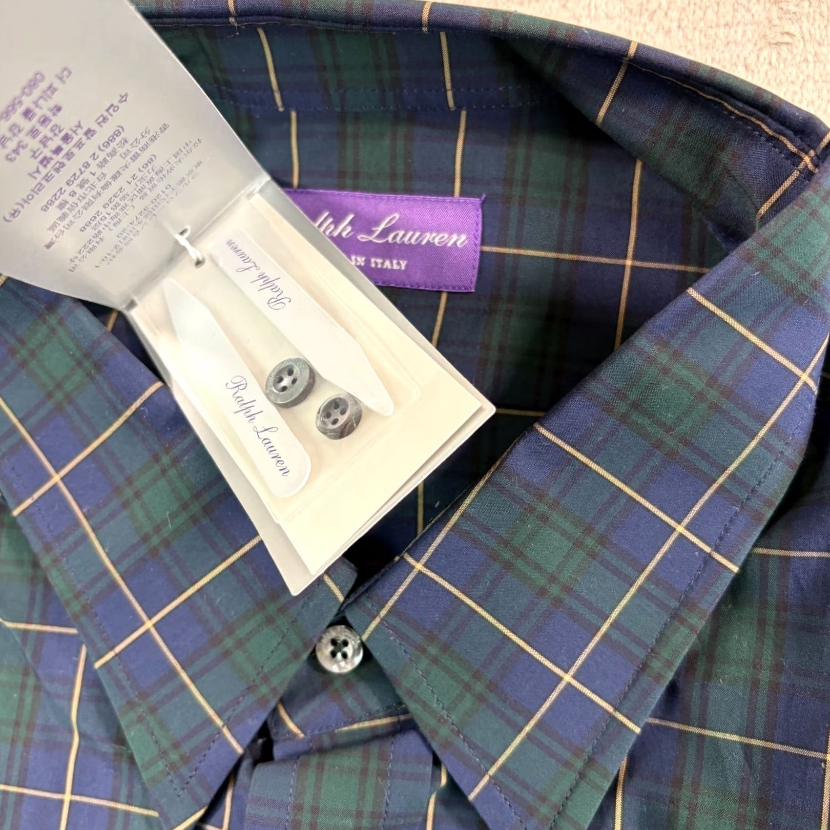 Ralph Lauren Purple Label Ralph Lauren Purple Label Shirt Blackwatch Navy Plaid Men 2XL NWT 95 Size US XXL / EU 58 / 5 - 6 Thumbnail