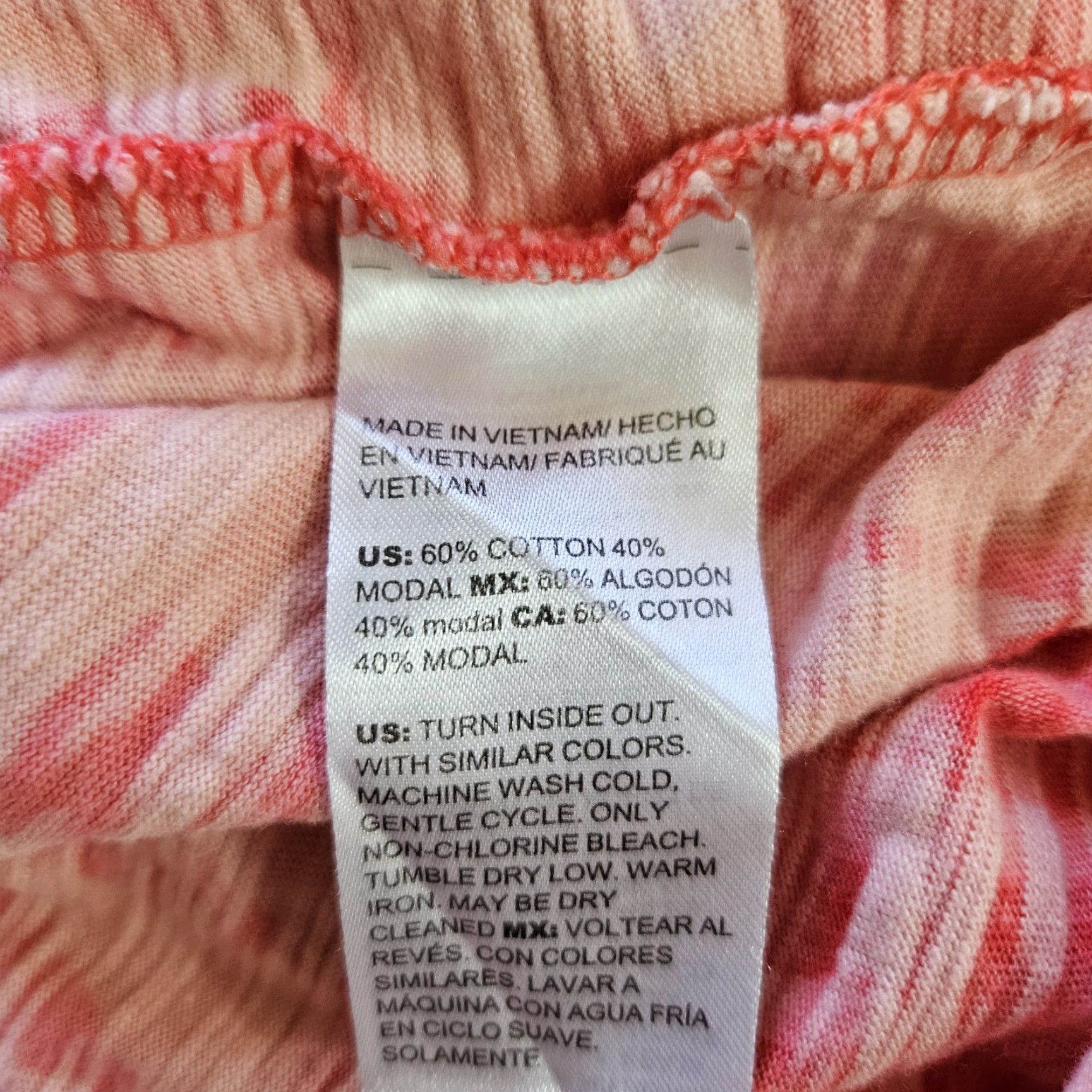 Vintage Chico's Womens Top XL Pink Red Leaf Print Short Sleeve Cotton Blend Shirt Womens XL Pink Red Leaf Print T-Shirt Size XL / US 12-14 / IT 48-50 - 4 Thumbnail