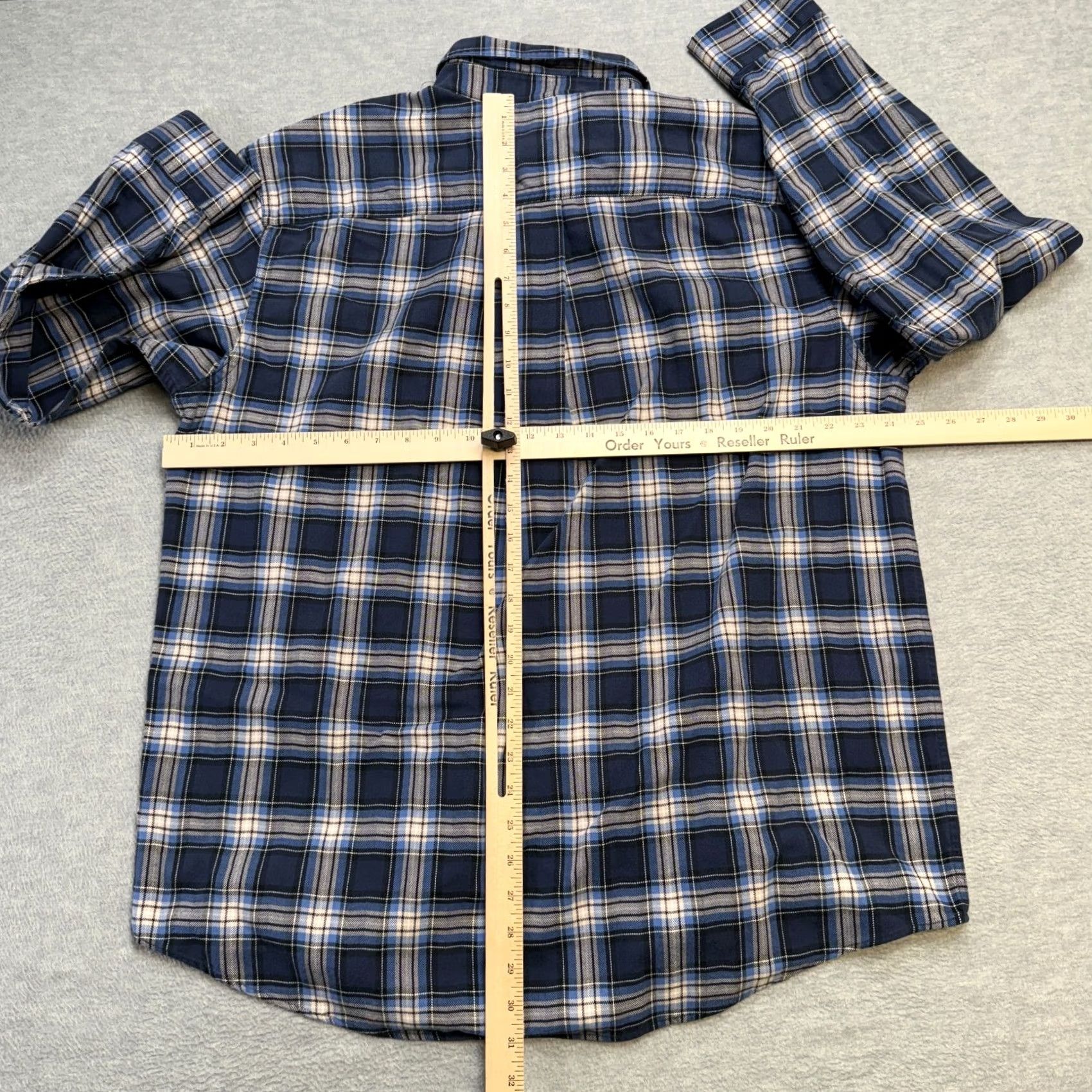 Vintage L.L. Bean Shirt Mens Large Blue Plaid Flannel Button Down Workshirt Size US L / EU 52-54 / 3 - 6 Thumbnail