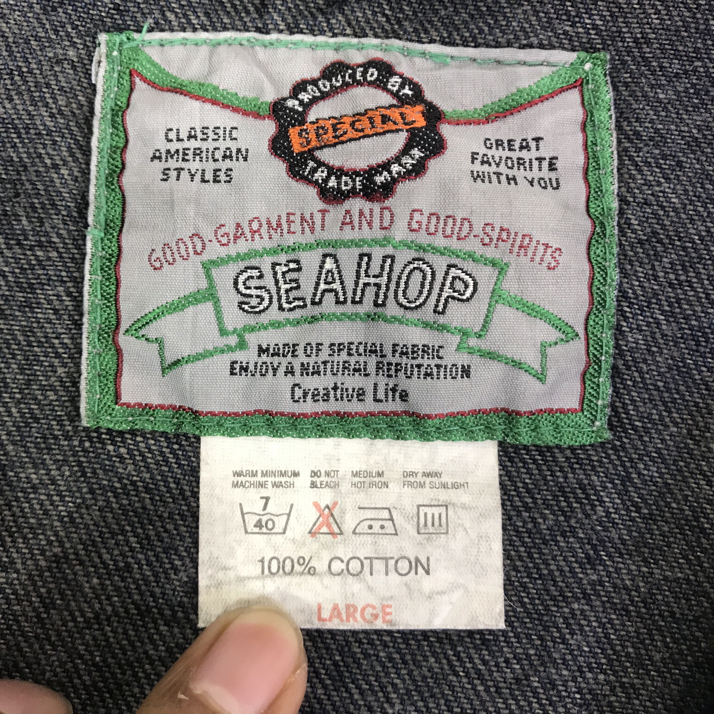 Japanese Brand SEAHOP DENIM JACKET K115B7 Size US L / EU 52-54 / 3 - 9 Thumbnail