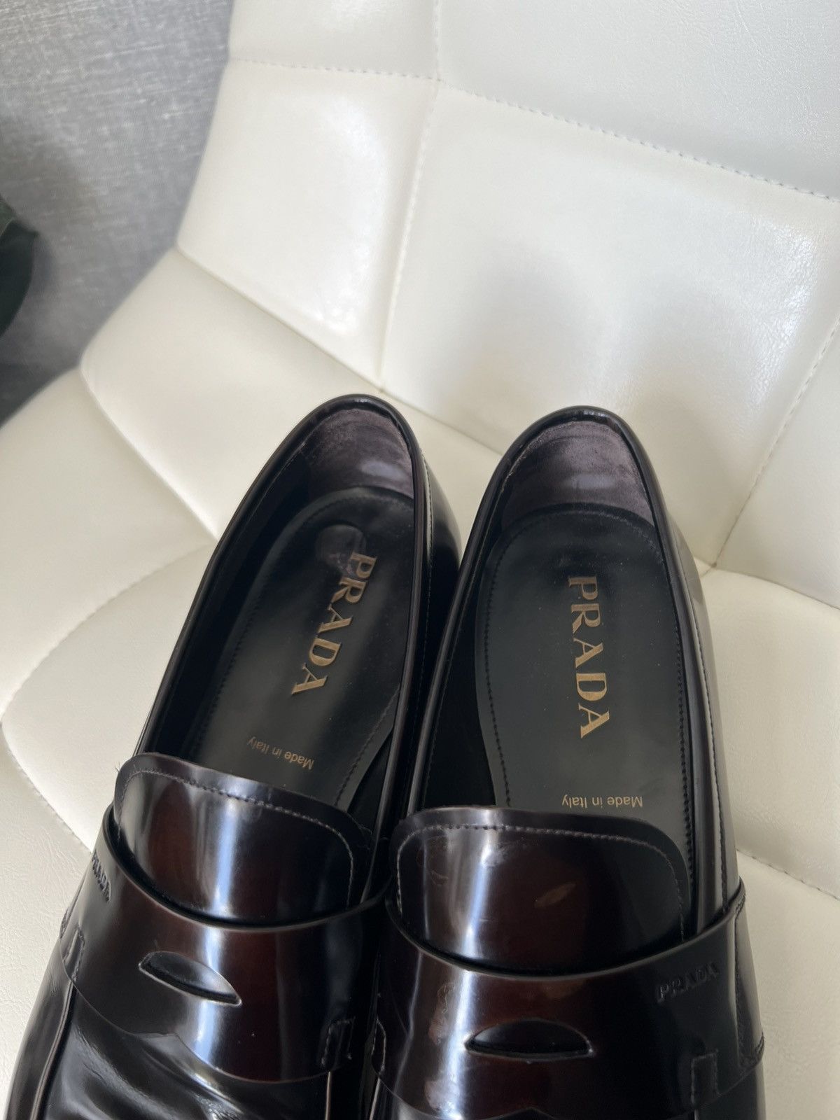 Prada Prada Brown Polished Leather Penny Loafers Men’s Size 11 Size US 12 / EU 45 - 18 Thumbnail