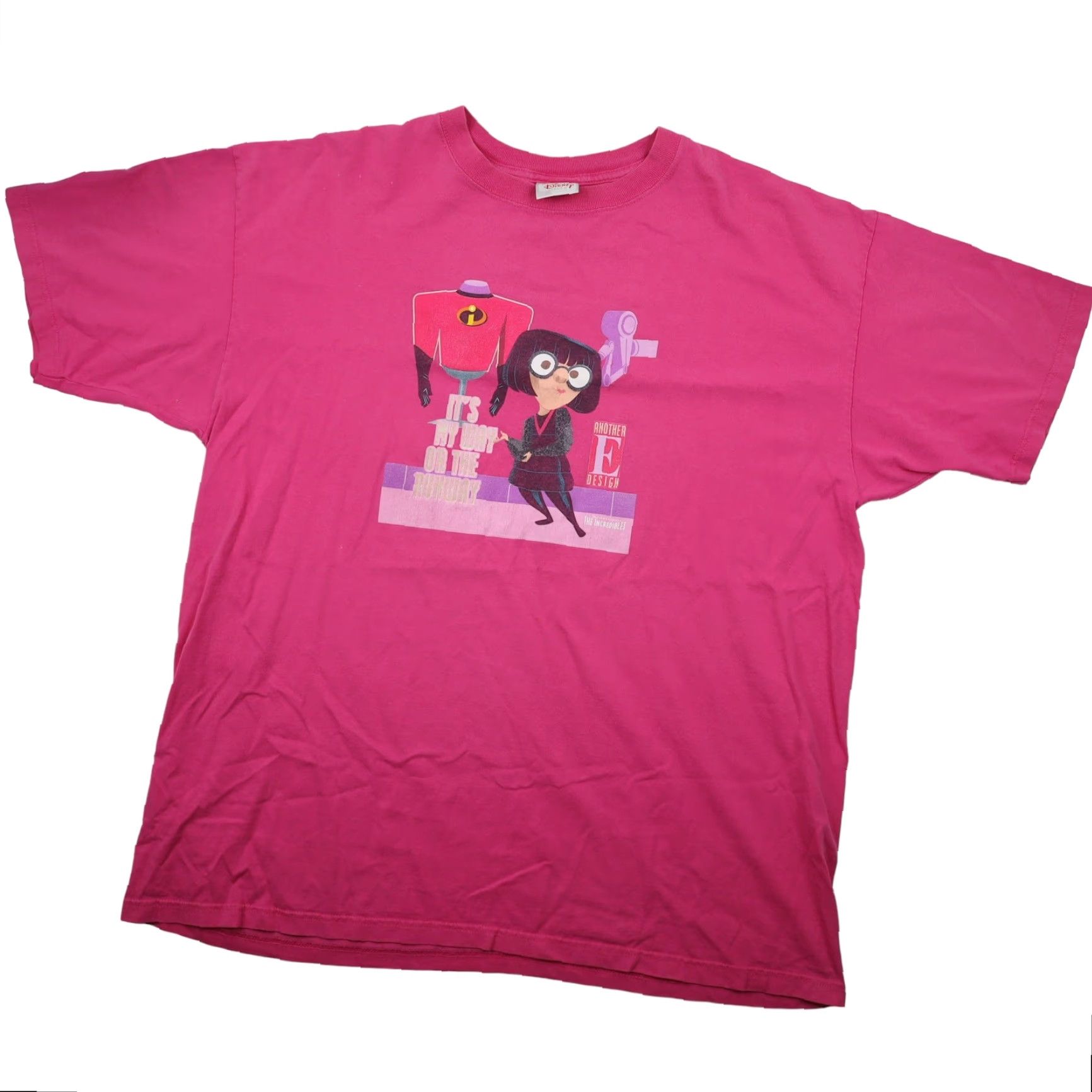 Disney VINTAGE Disney The Incredibles Edna Mode Graphic T Shirt Pink XXL Mens Size US XXL / EU 58 / 5 - 2 Thumbnail