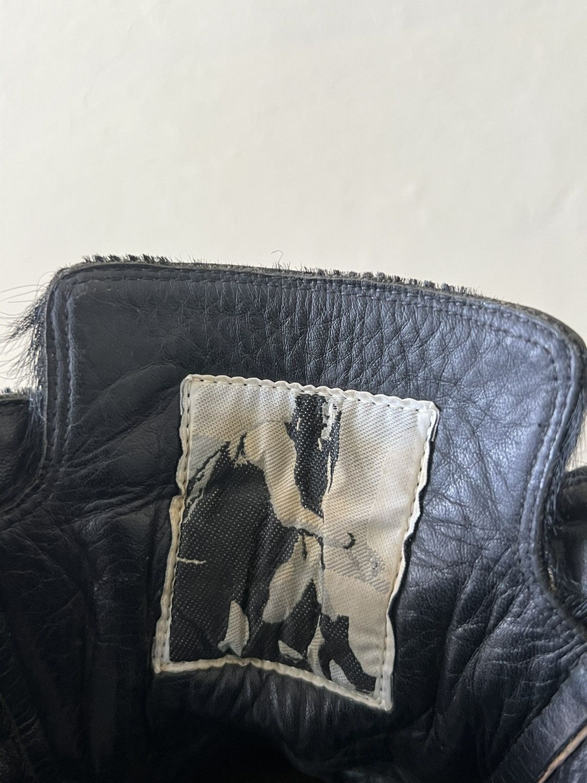 Rick Owens RICK OWENS PONY HAIR RAMONES HIGHTOP– BLACK/MILK Size US 7 / EU 40 - 10 Thumbnail