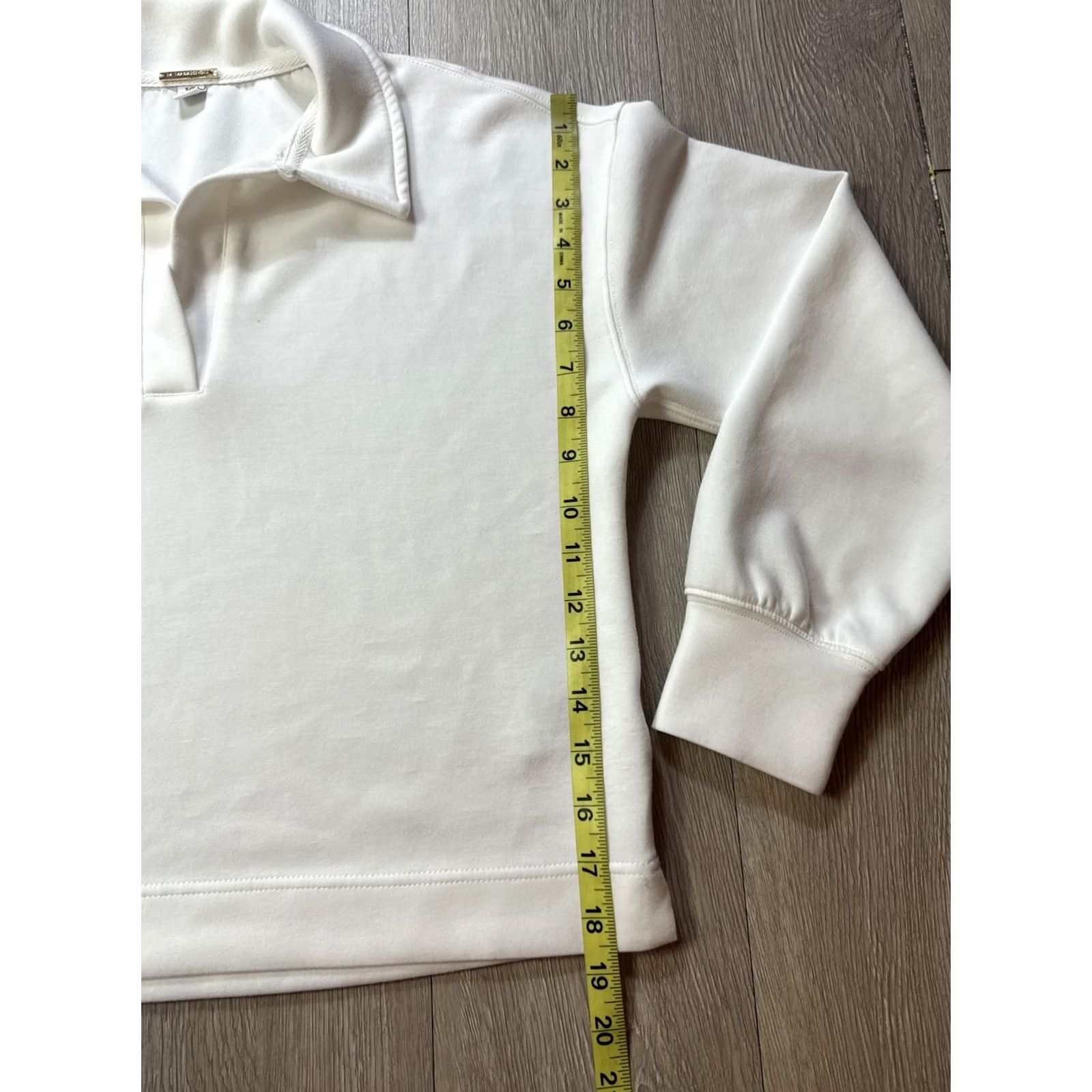 Vintage VINTAGE M. Magaschoni Shirt Womens Small White Collared Cuffed Pullover Sweater Size S / US 4 / IT 40 - 5 Thumbnail