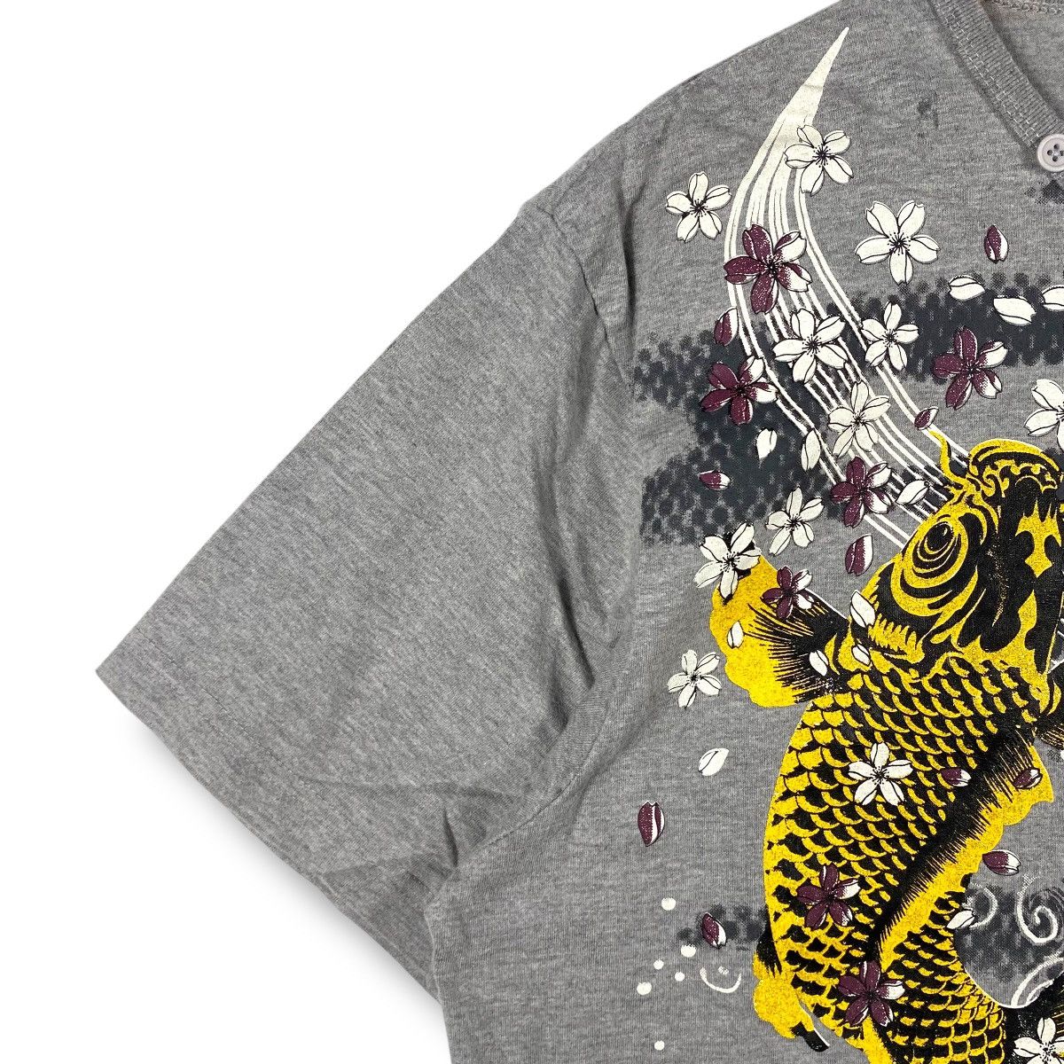 Japanese Brand Vintage Japanese Oriental Sukajan Carps Graphic Tee Size US XXL / EU 58 / 5 - 3 Thumbnail