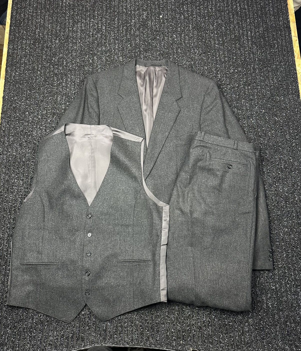 Ermenegildo Zegna Vintage Zegna Wool Suit 3 Piece Grey Classic Formal Tailored Size 40R - 2 Thumbnail