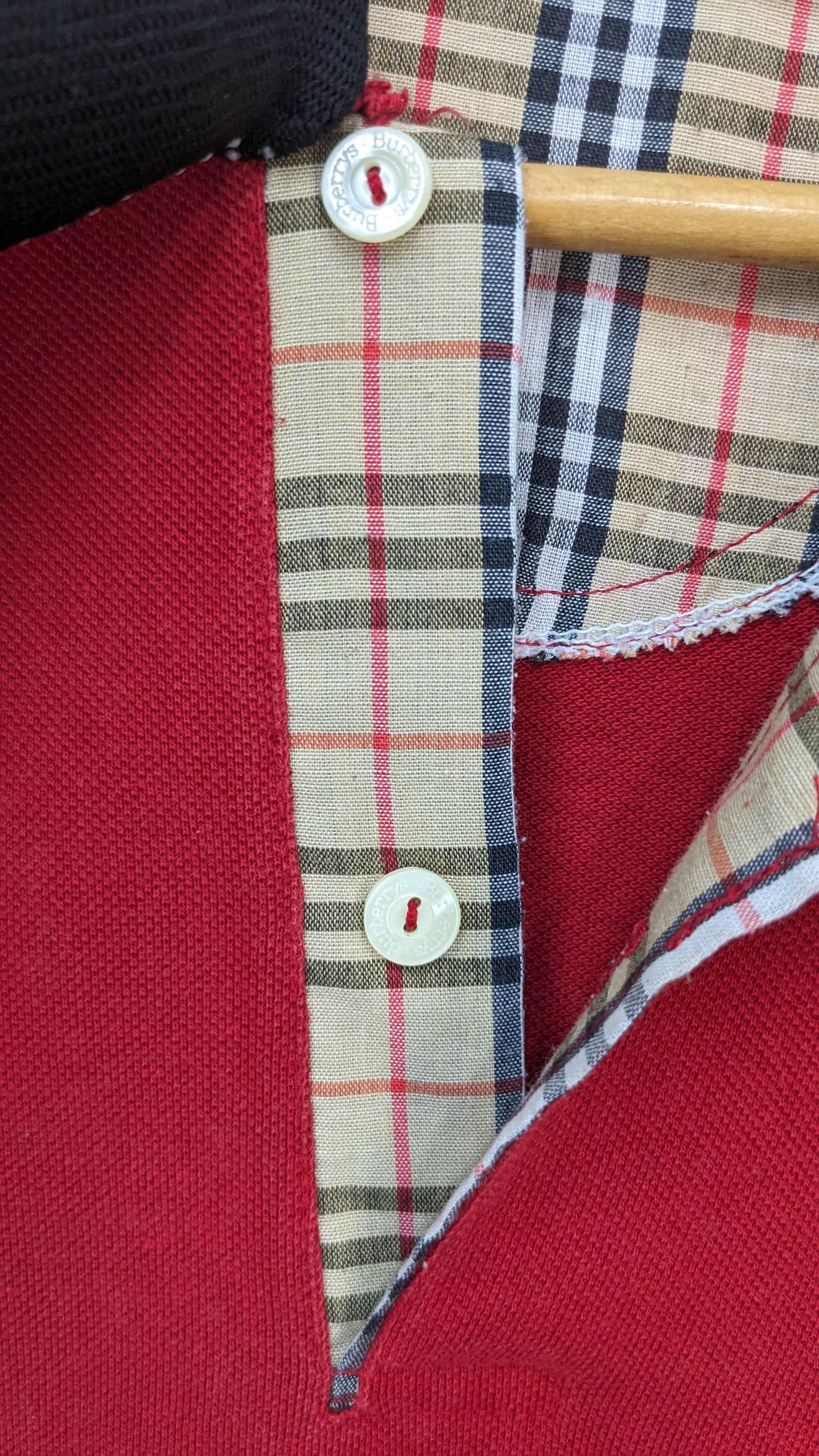 Burberry Vintage Burberrys Made in England Polo Tshirt Size US XL / EU 56 / 4 - 4 Thumbnail
