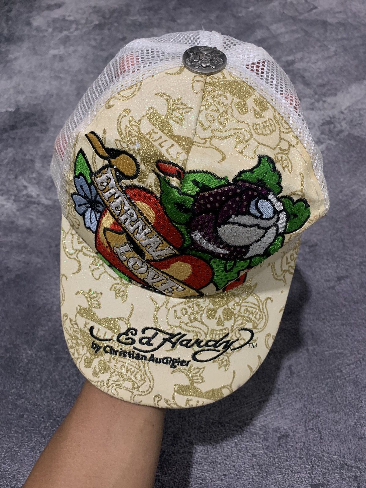 Ed Hardy Hats cap trucker ed hardy eternal love Size ONE SIZE - 4 Thumbnail