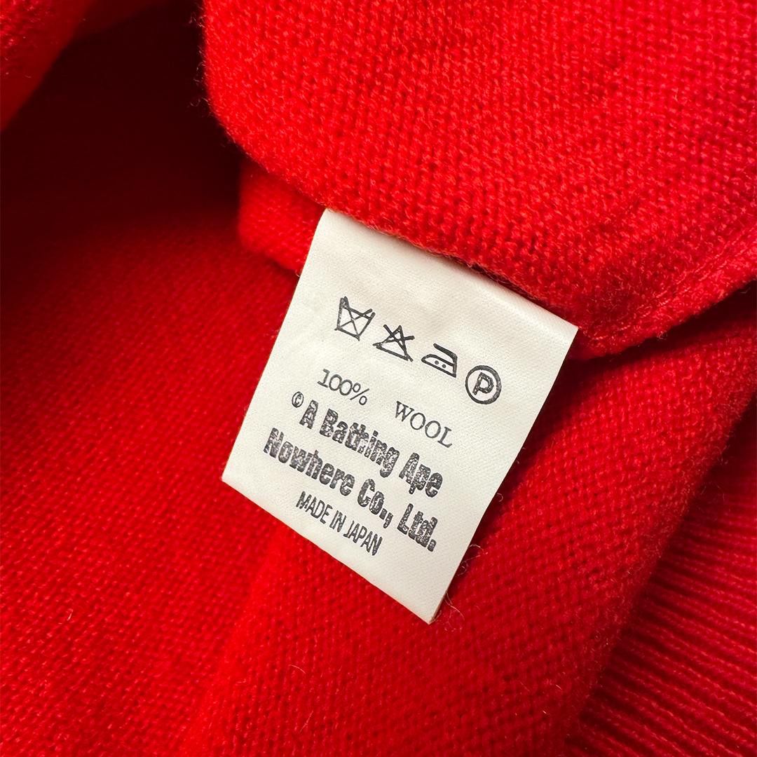 Bape BAPE Red Argyle 90s Knit Sweater (L) Size US L / EU 52-54 / 3 - 4 Thumbnail