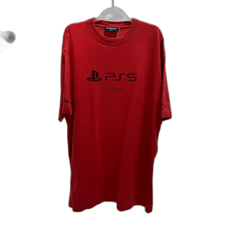 Balenciaga Balenciaga PS5 Red Short Sleeve Shirt Size US XXS / EU 40 - 1 Thumbnail