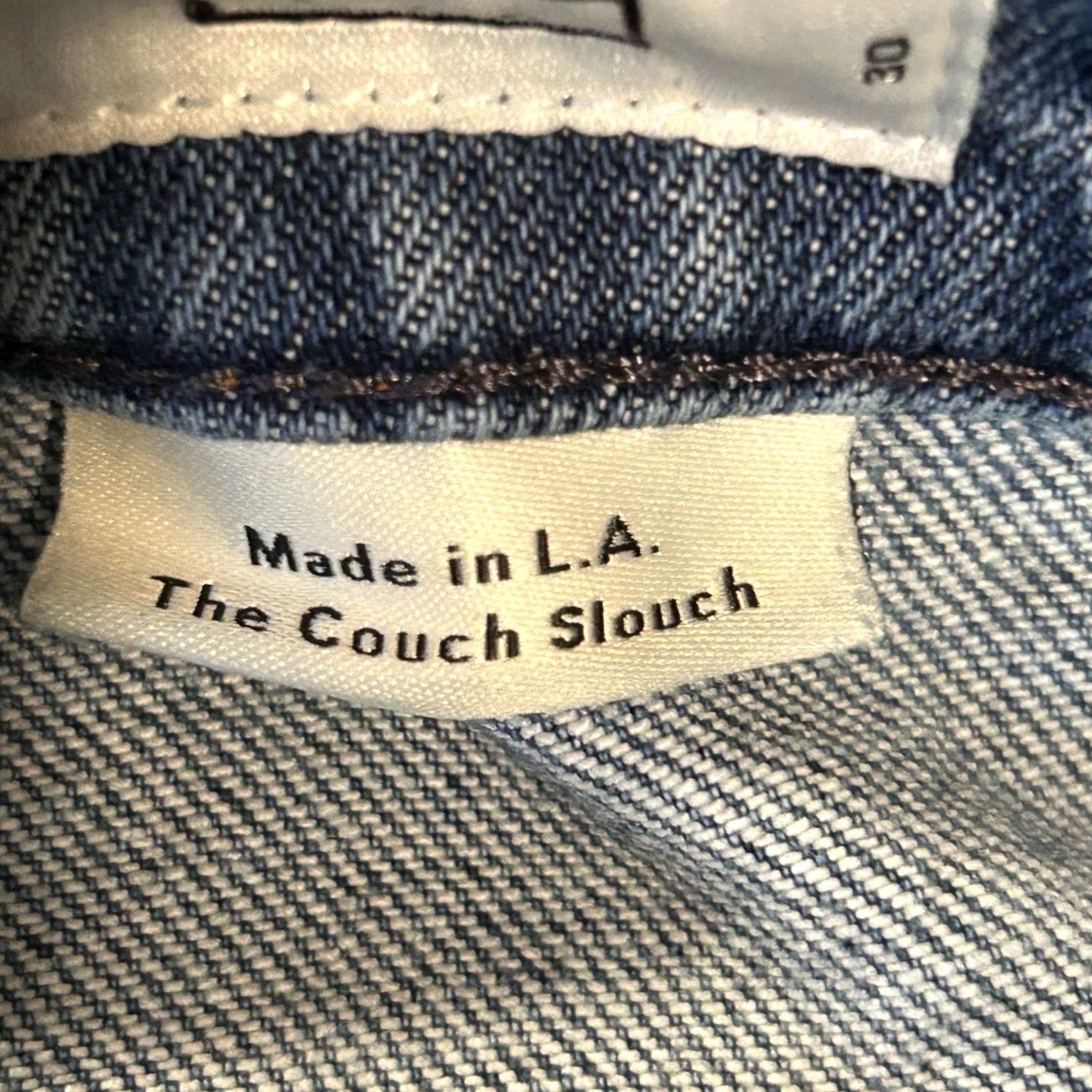 AYR VINTAGE AYR The Couch Slouch Denim Blue Jean Women 32x30 Jeans 5-Pocket Belt Loops High Rise Solid Denim USA Bohemian Modern Straight Womens Size 24" / US 00 / IT 34 - 8 Thumbnail