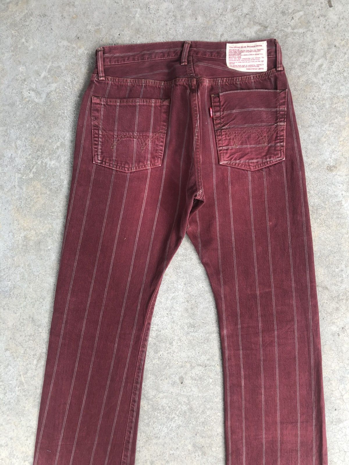 If Six Was Nine Japanese Edwin Flared Jeans Distressed Jeans Selvedge Size US 31 - 8 Thumbnail