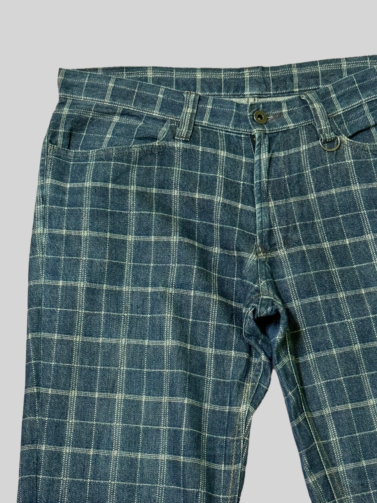 Japanese Brand × Vintage Nicole Club For Men Checkered Denim Jeans Size US 33 - 4 Thumbnail