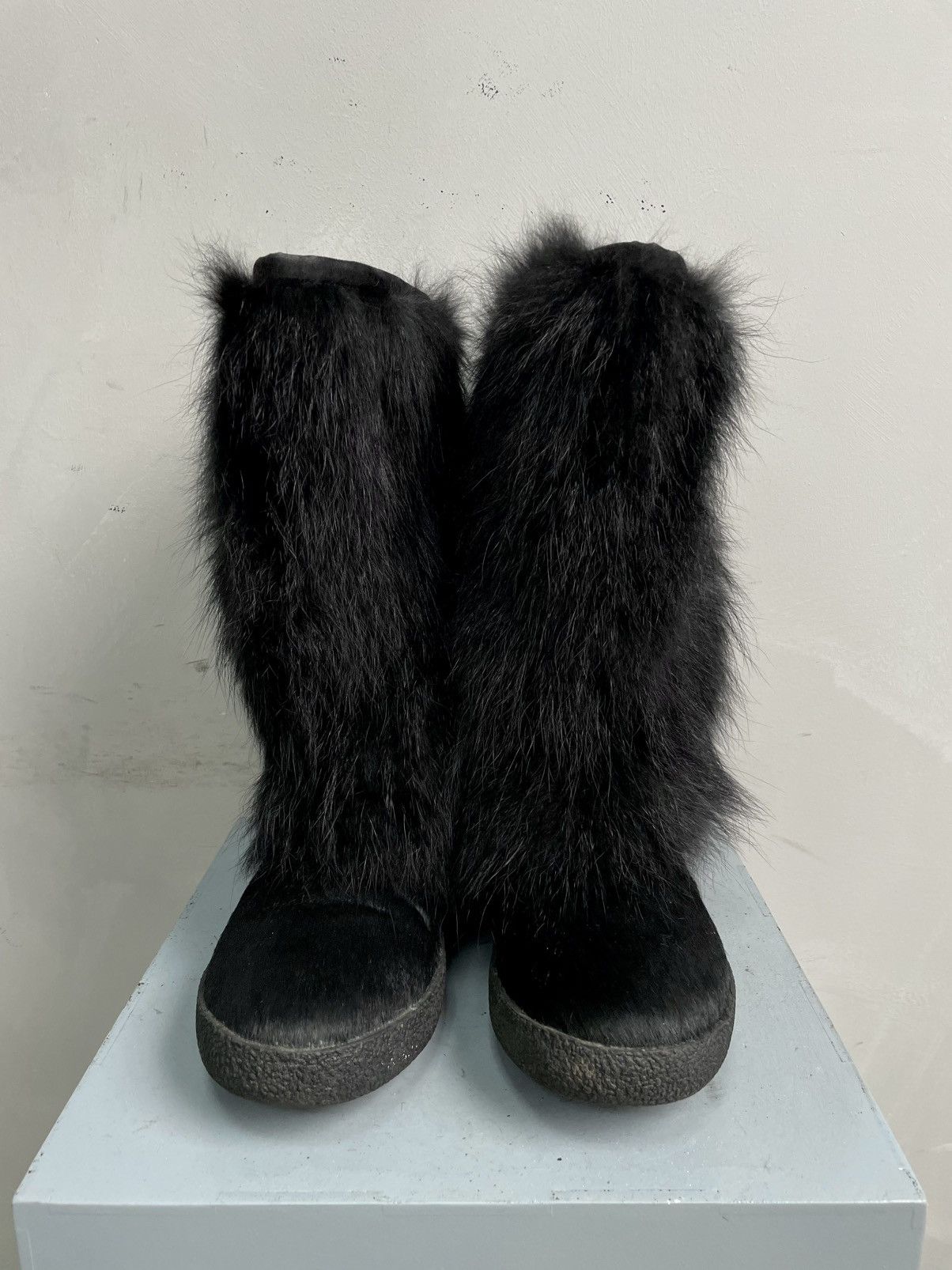 Japanese Brand Rare Real fur opium fuzzy gothic opium shoes rick owens vibe Size US 5 / EU 37 - 5 Thumbnail