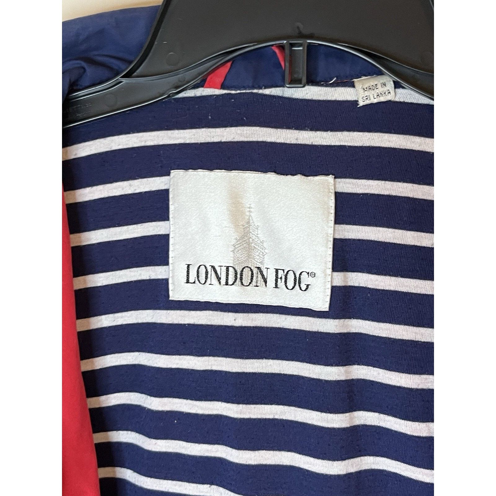 London Fog Vintage London Fog Women’s Medium Red Blue Active Jacket Size M / US 6-8 / IT 42-44 - 2 Thumbnail