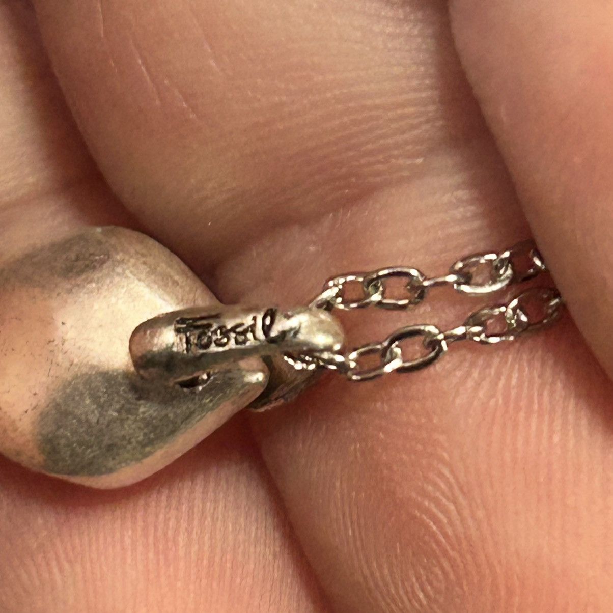 Handmade Handcrafted vintage Fossil pendant on chain necklace Size ONE SIZE - 8 Thumbnail