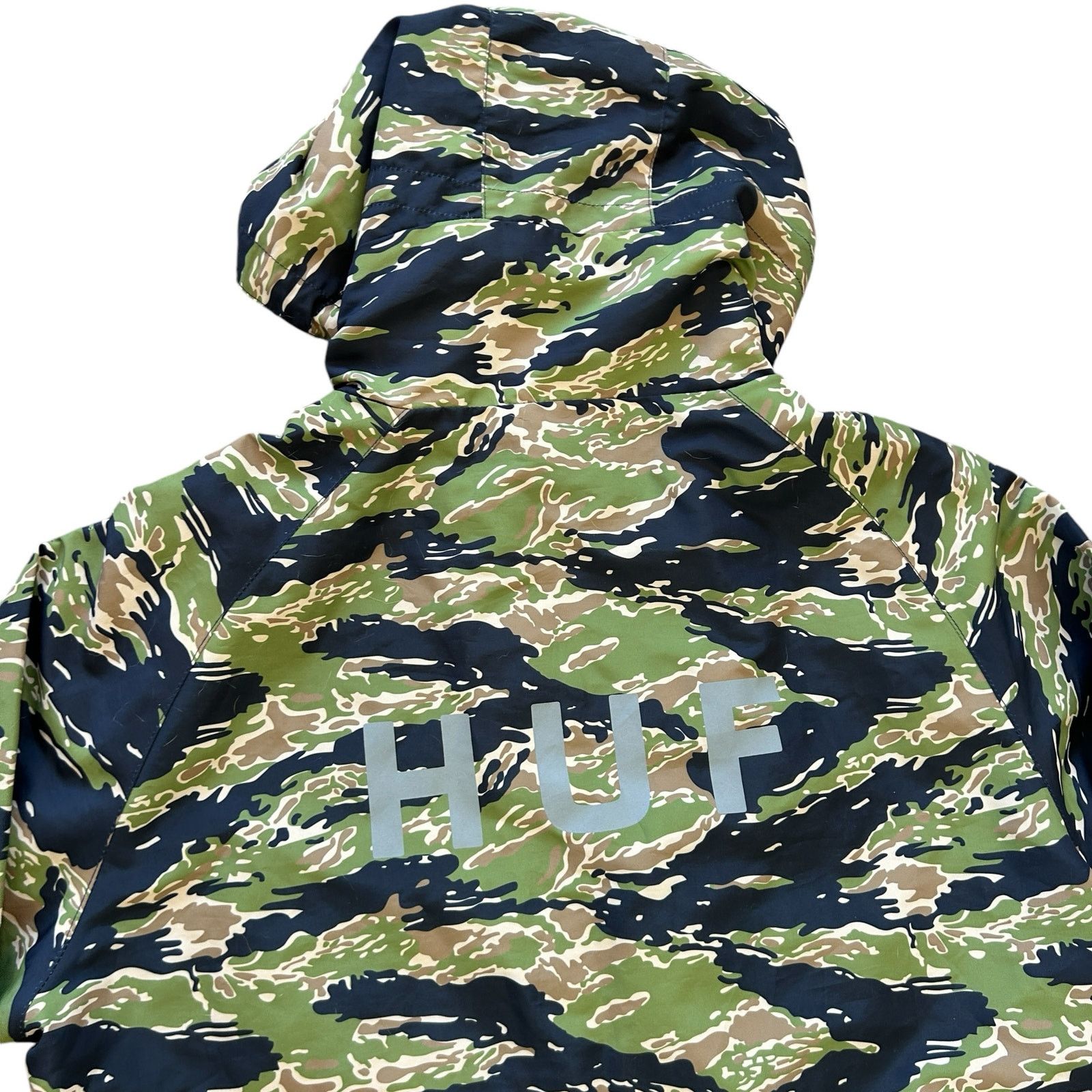 Huf HUF Camo Jacket Windbreaker Mens Med Green Black Streetwear Size US M / EU 48-50 / 2 - 4 Thumbnail